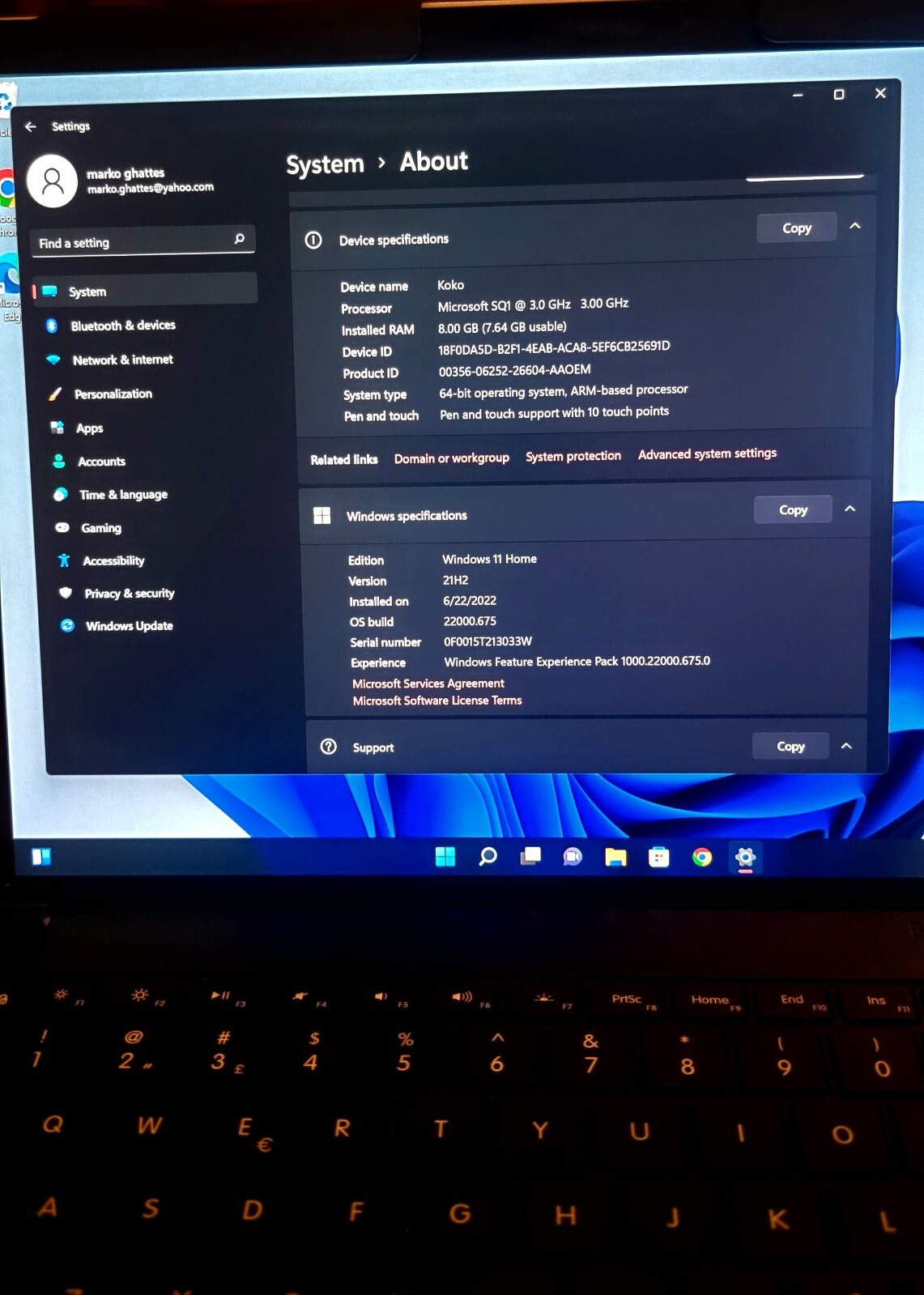 Microsoft Surface Pro X 13″ Touch (128GB SSD, Microsoft SQ1, 3.00 GHz, 8GB,…