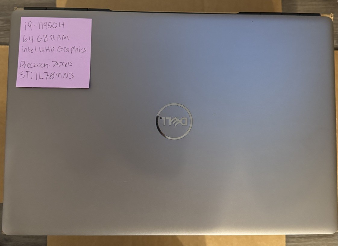 Dell Precision 7560 15.6″ i9-11950H 64GB RAM Intel UHD Graphics Silver NO SSD