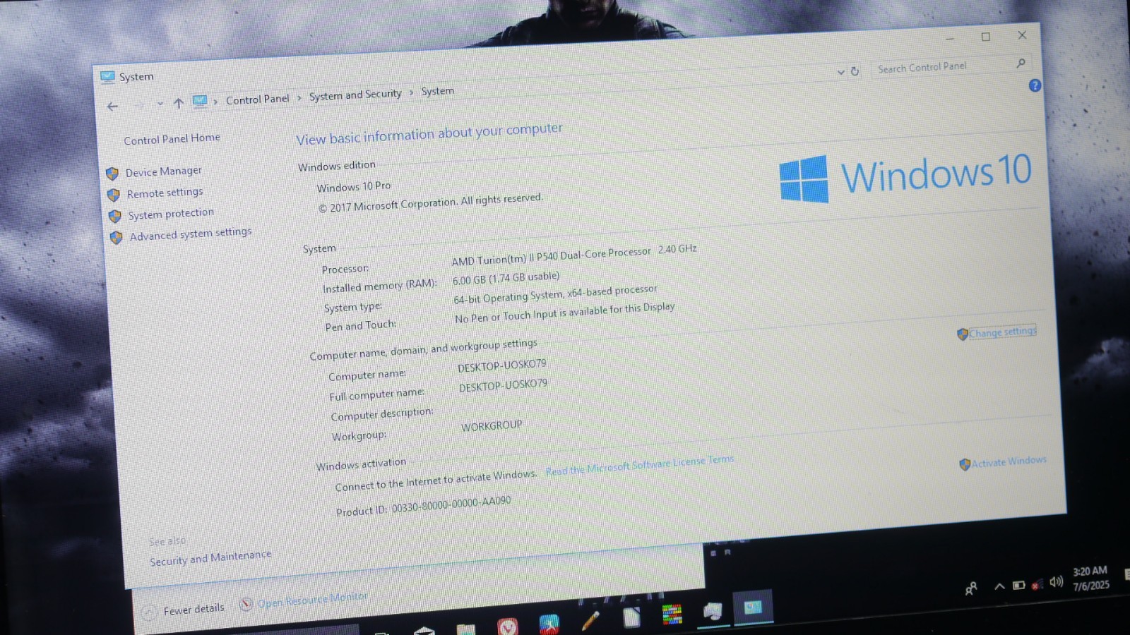 HP G62 Notebook AMD Turion II P540 6GB Ram 300BG HDD Windows 10 Budget Laptop