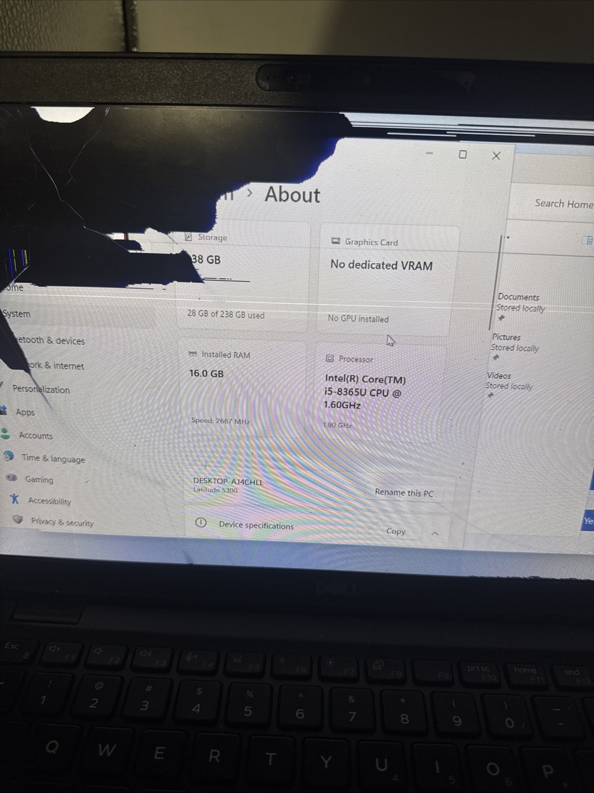 Dell Latitude 5300 – i5 8th Gen Everything Works As Should But BAD LCD SEE PICS