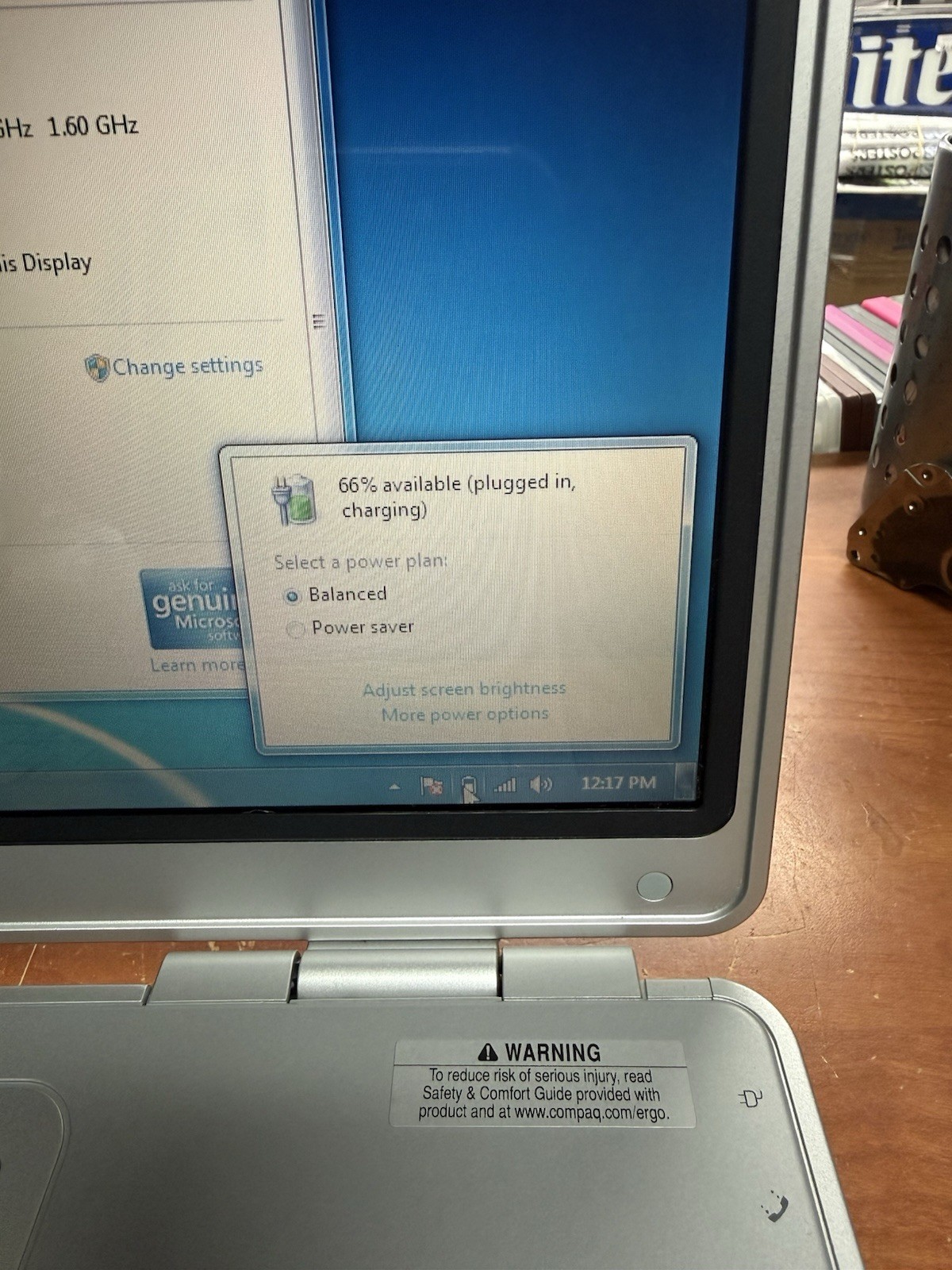 Compaq Presario C500 15.4″ Windows 7- 250HDD 1.60GHz 2GB DVDRW Vintage Retro