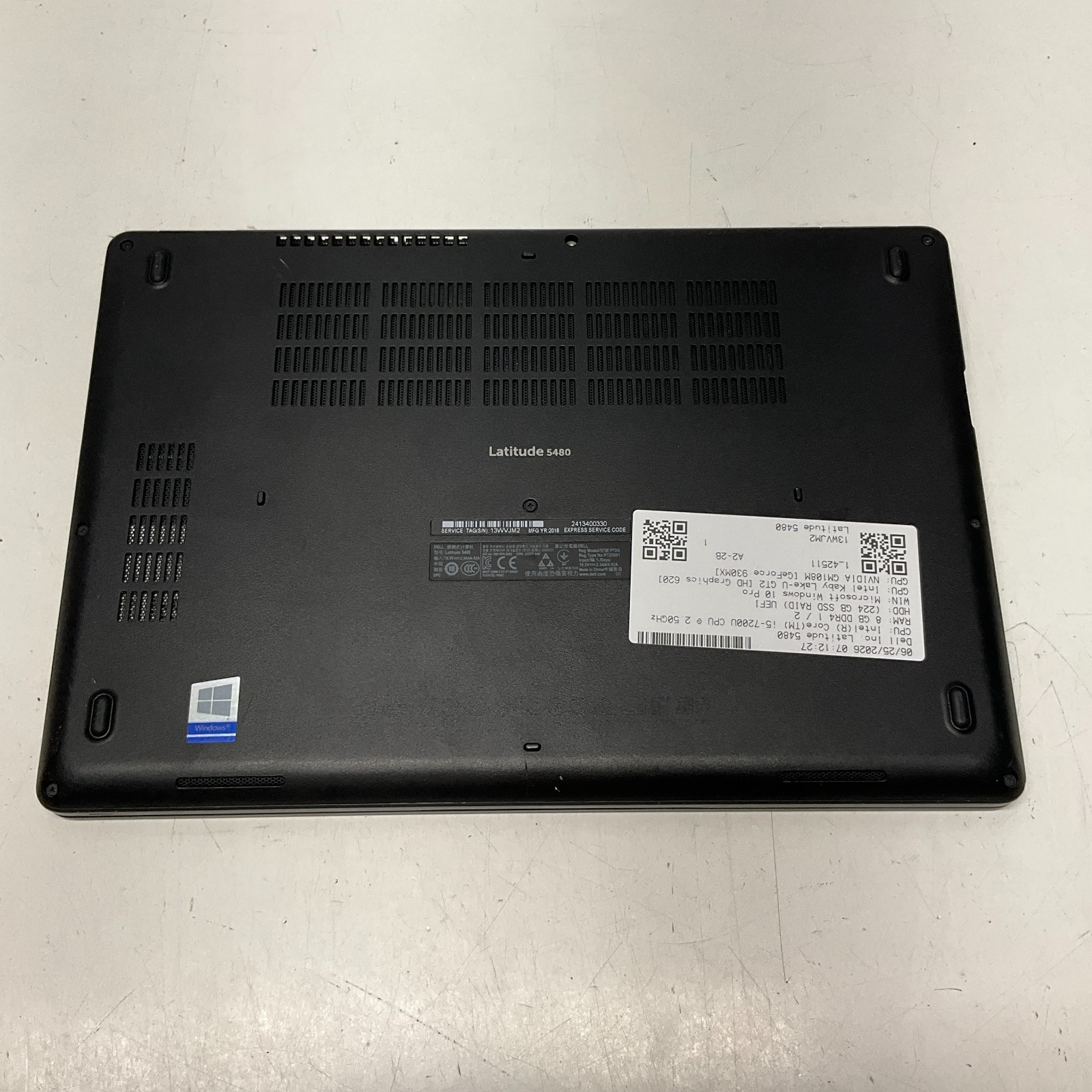 Dell Latitude 5480 14″ Intel Core i5-7200U 2.50GHz 8GB 250GB SSD Windows 10 Pro