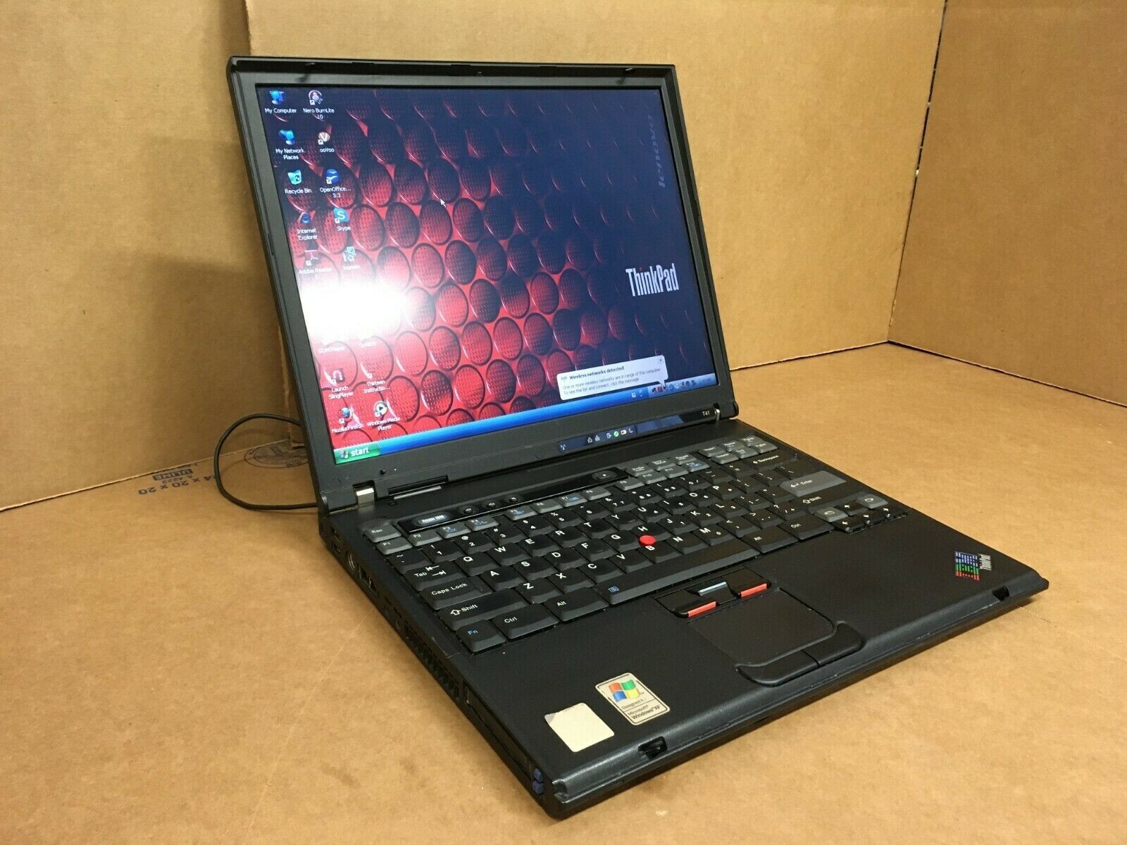 IBM THINKPAD T41 Vintage Laptop 1.60GHz 1GB RAM 60GB HDD WINDOWS XP SP3 ATI 9000