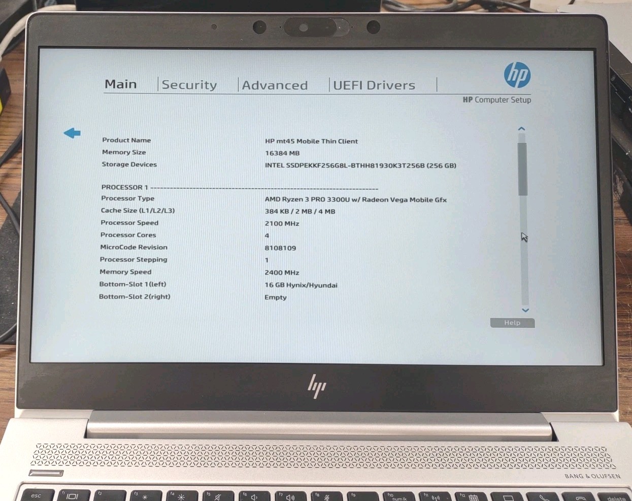HP mt45 Mobile Thin Client W/ AMD Ryzen 3 Pro 3300U, 16GB, 256GB.