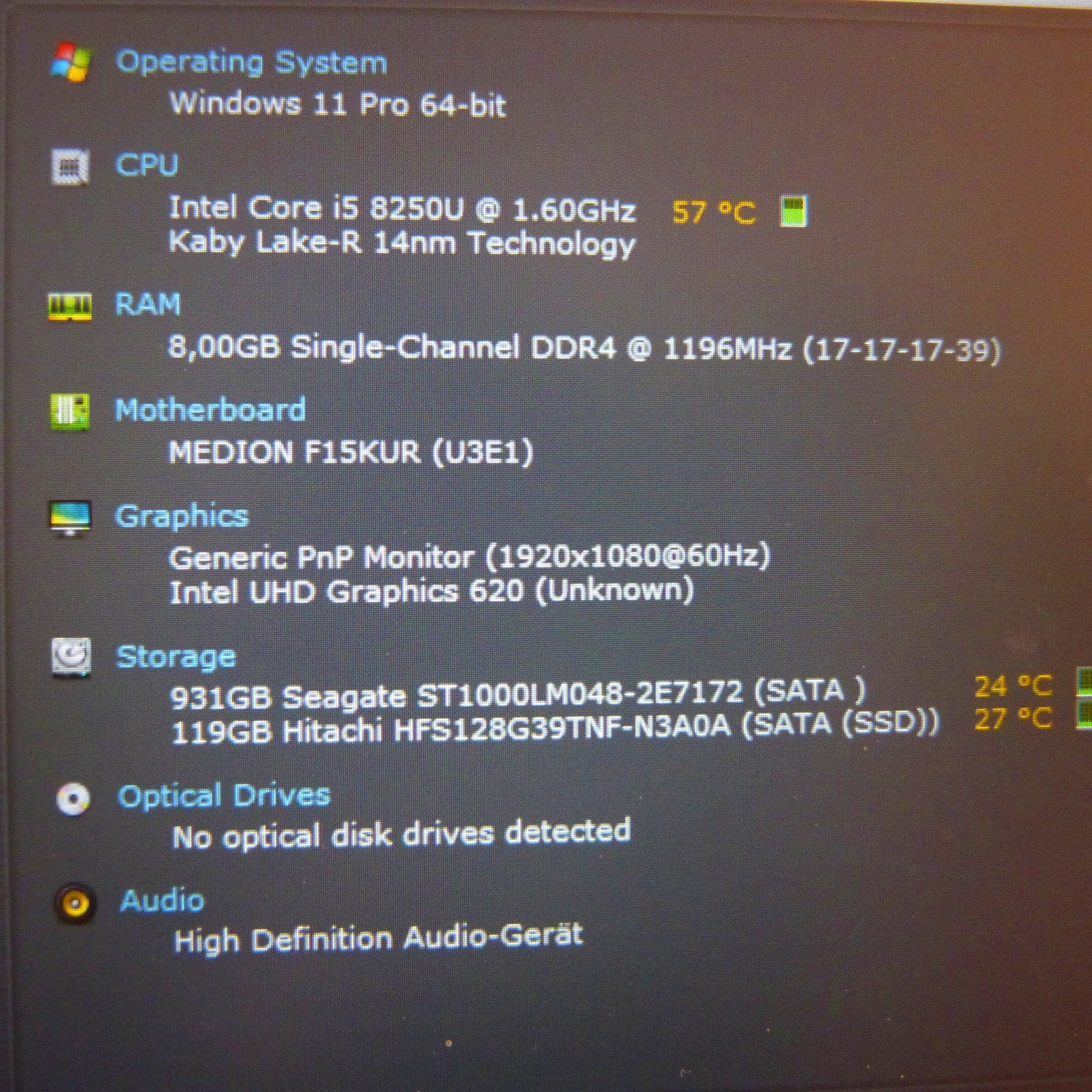 Medion S6426 17″ FULLHD DOLBY l 1TB HDD SSD Windows 11 l 8GEN TURBO Core i5