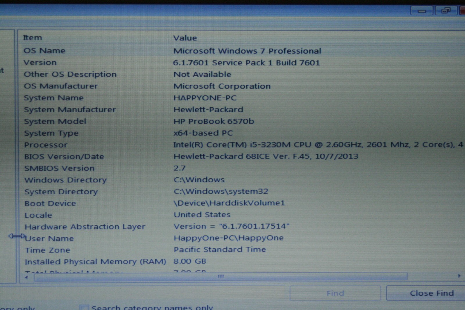 HP ProBook 6570b Intel Core i5-3230M 2.60GHz 8GB 40GB HDD For Parts AS IS