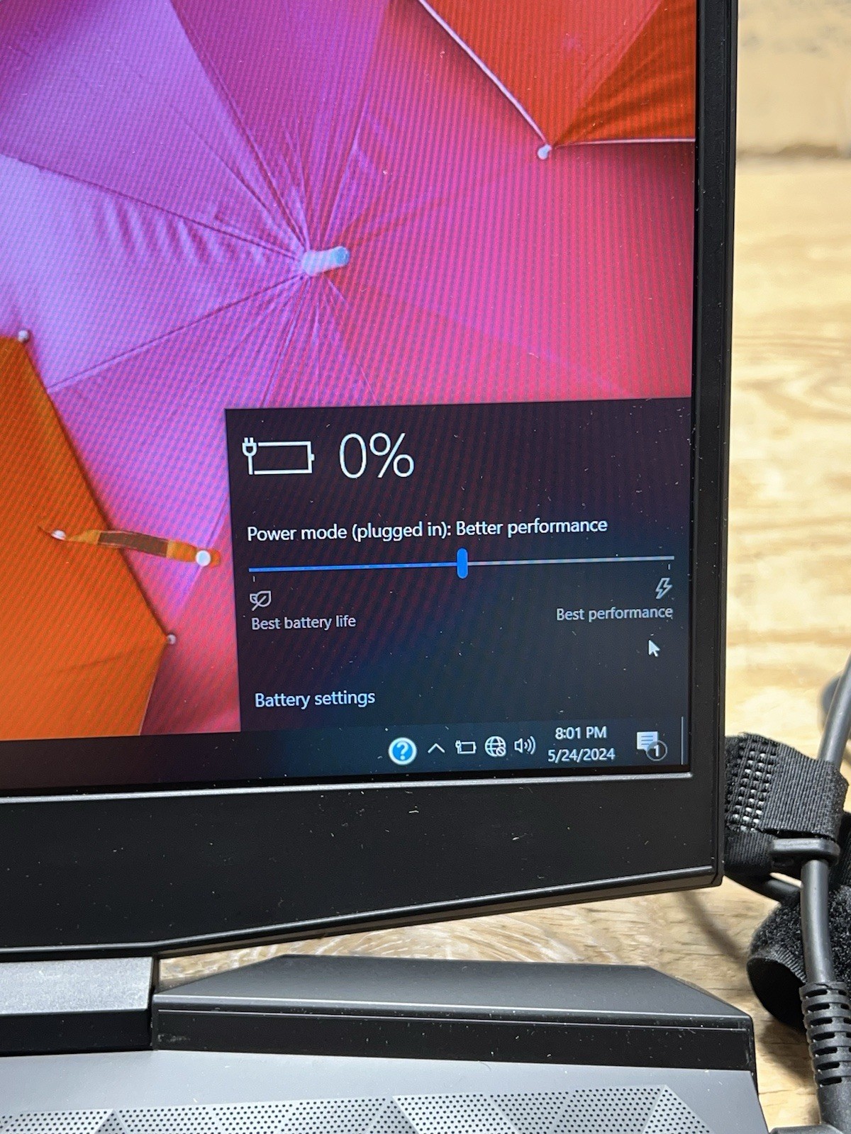 HP Pavilion 15.6” 256GB Intel Core i5 9th Gen 2.40GHz 8GB BATTERY NEEDS REPAIR