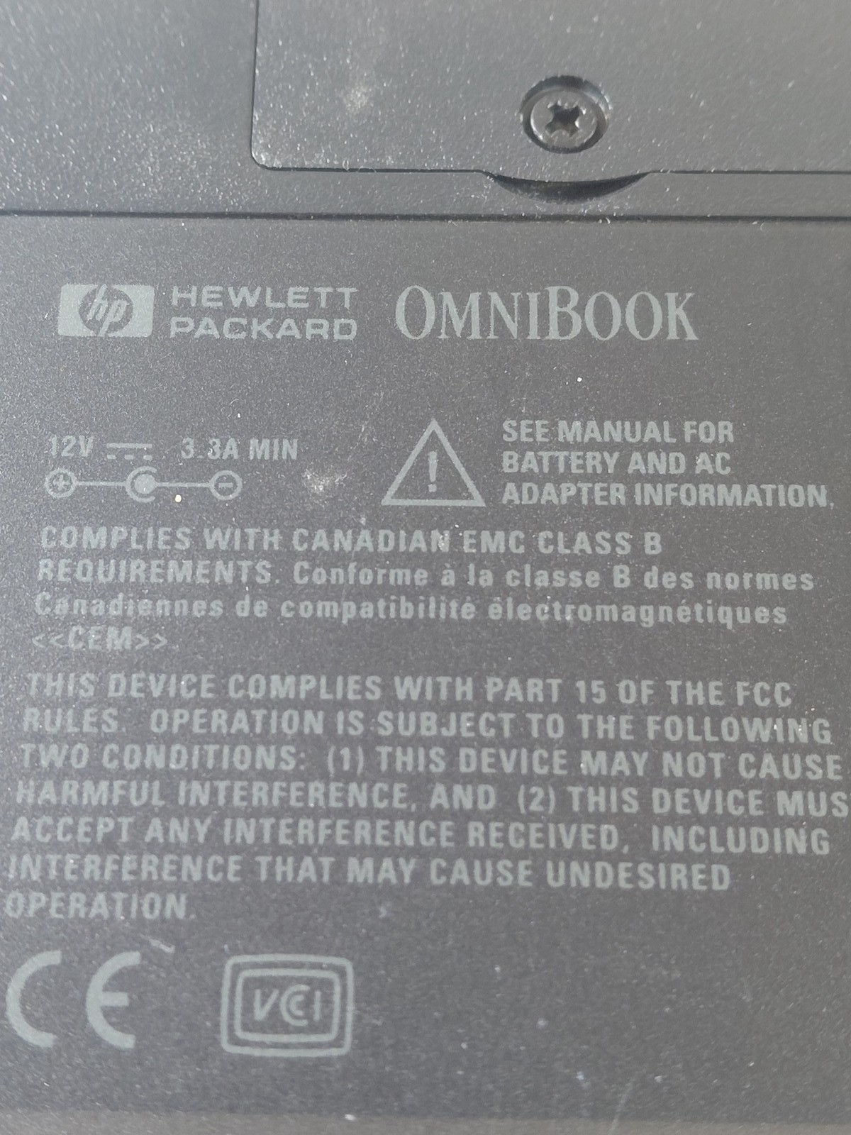 HP Hewlett Packard OmniBook Vintage Laptop Pentium MMX For Parts or Repair