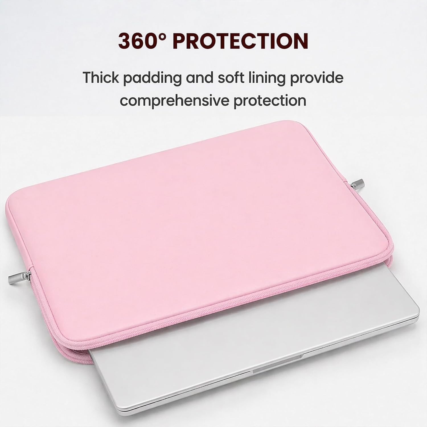 14 Inch Laptop Sleeve Soft PU Leather Case Protective Water Resistant Zipper Cov