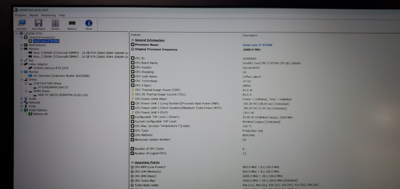 Lenovo Legion Y740-17IRHg 81UJ Laptop i7-9th Gen 32GB RAM 512GB SSD RTX 2070