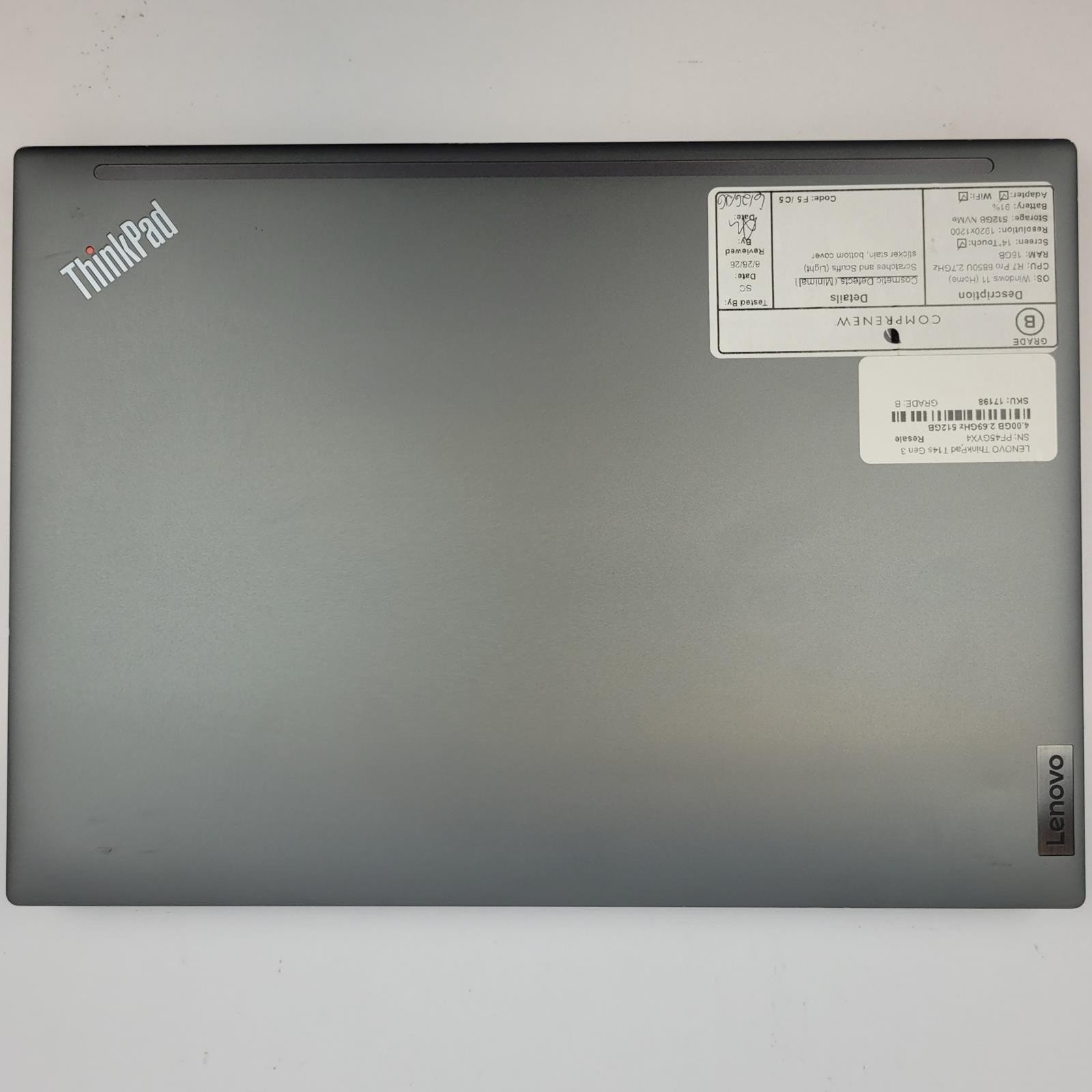 LENOVO ThinkPad T14s G3 Win 11 R7 PRO 6850U 16GB RAM 512GB NVME | Grade B