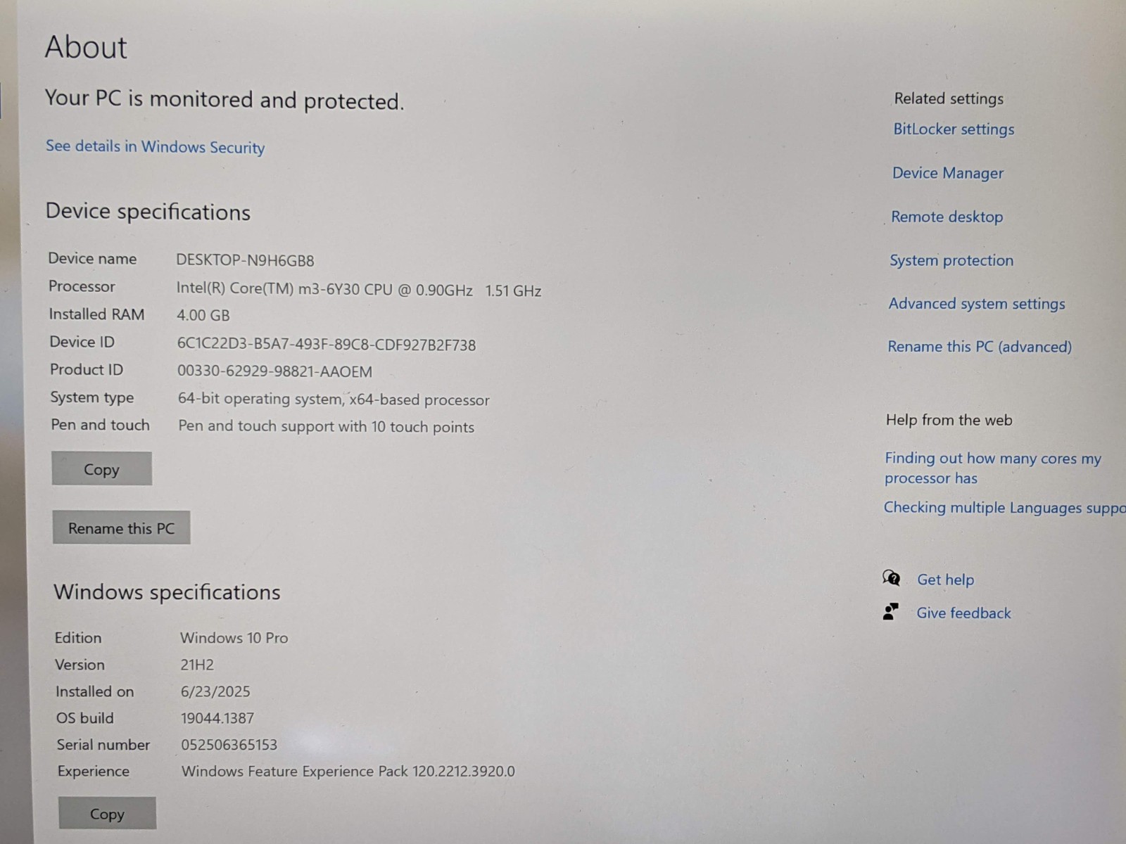 MS Surface Pro 4 1724 12.3″2736×1824 TOUCH m3-6Y30 900MHz 4GB 128GB SSD Win10Pro