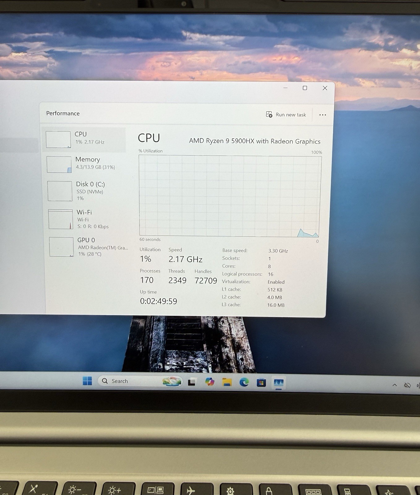 Lenovo Yoga Slim 7 Pro 14ACH5 – 14” 2.2K | Ryzen 9 5900HX | 16GB RAM | 1TB – 34C