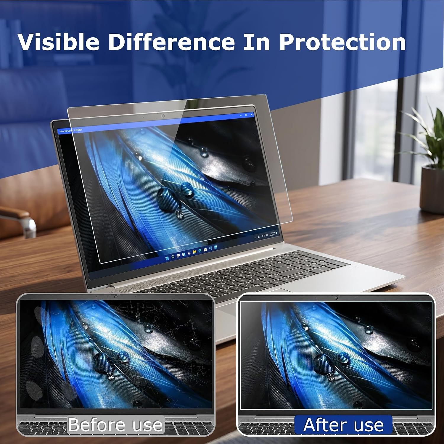 Tempered Glass Screen Protector for HP OmniBook 3 14-Inch Laptop, HD Anti Scratc
