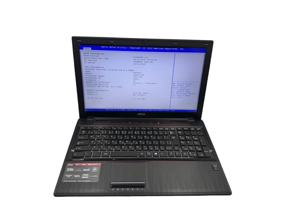 MSI Gaming Laptop MS-16GH Core i5-4210H 8GB RAM No Storage No Charger Junk