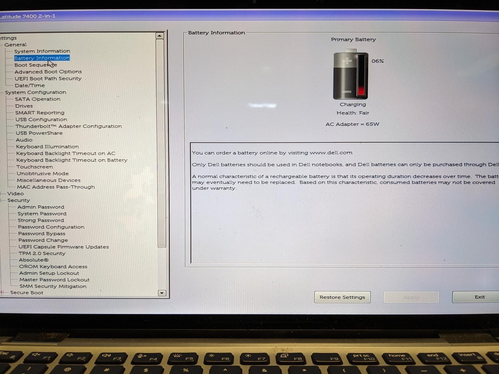 DELL LATITUDE 7400 2-IN-1 i5-8365U @ 1.60GHz, 16GB RAM, NO HDD/OS