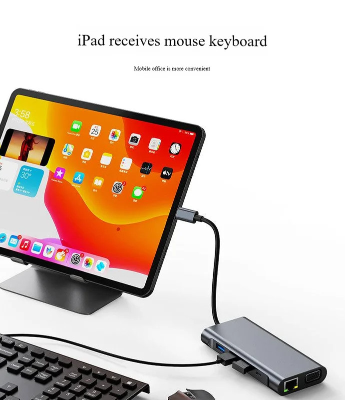 All-in-One USB-C Docking Station: Features 100W PD Charging, 4K Video Output,