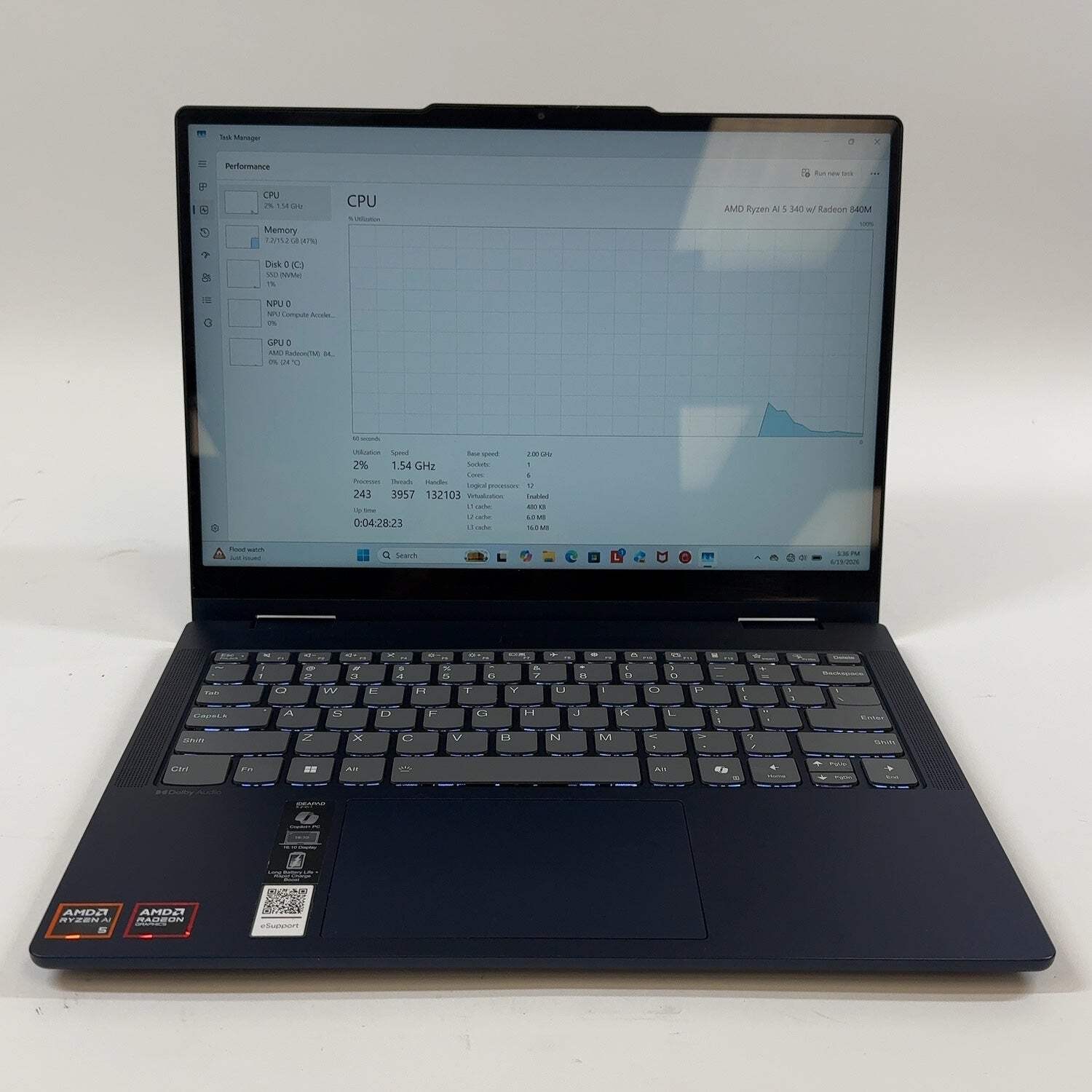 Lenovo IdeaPad 5 2-in-1 14AKP10 14″ Ryzen AI 5 340 2.0GHz 16GB RAM 1TB SSD