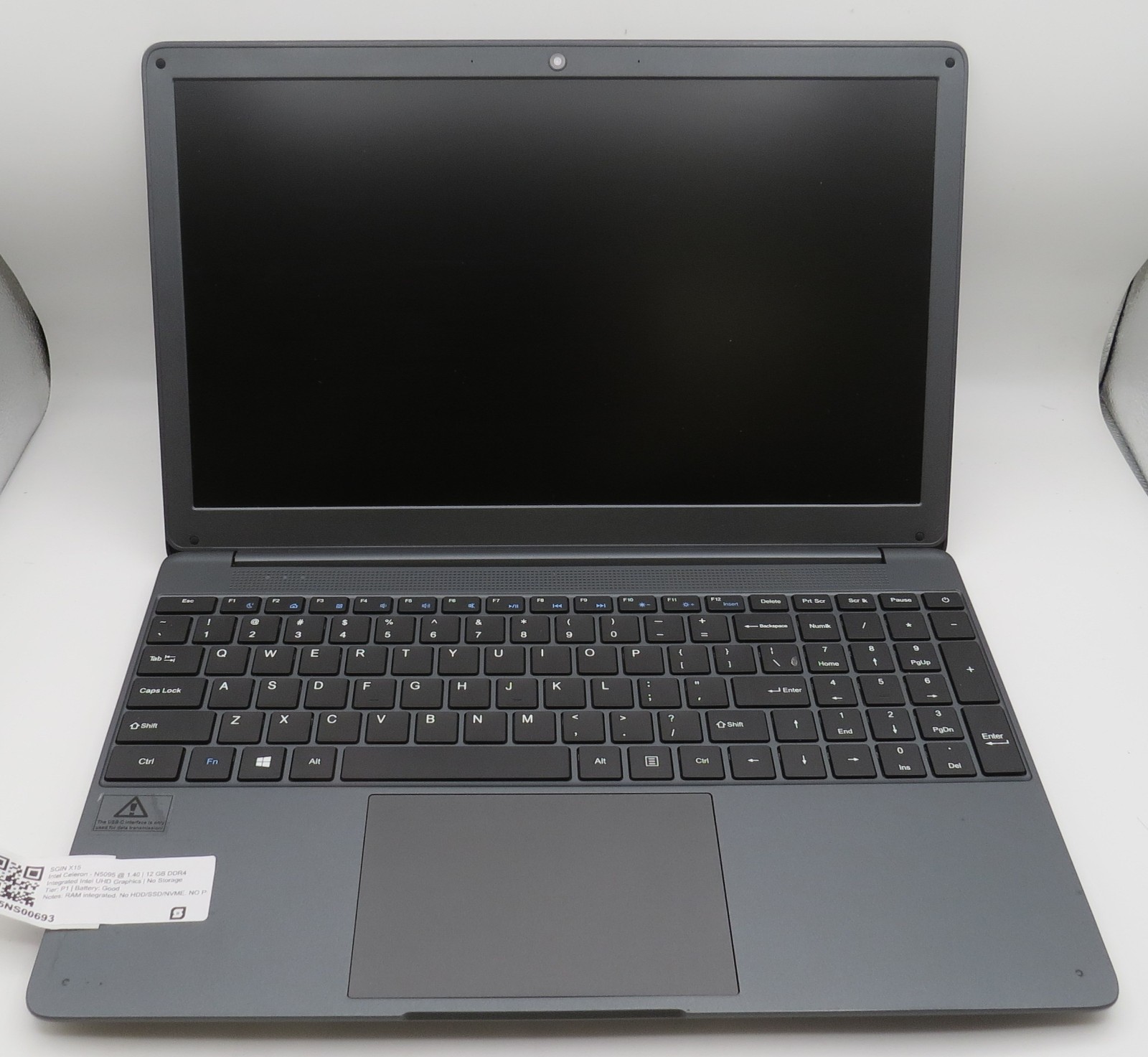 SGIN X15 | Celeron N095 @ 1.4GHz | 12GB DDR4 | 15.6″ | No HDD/OS/AC PARTS