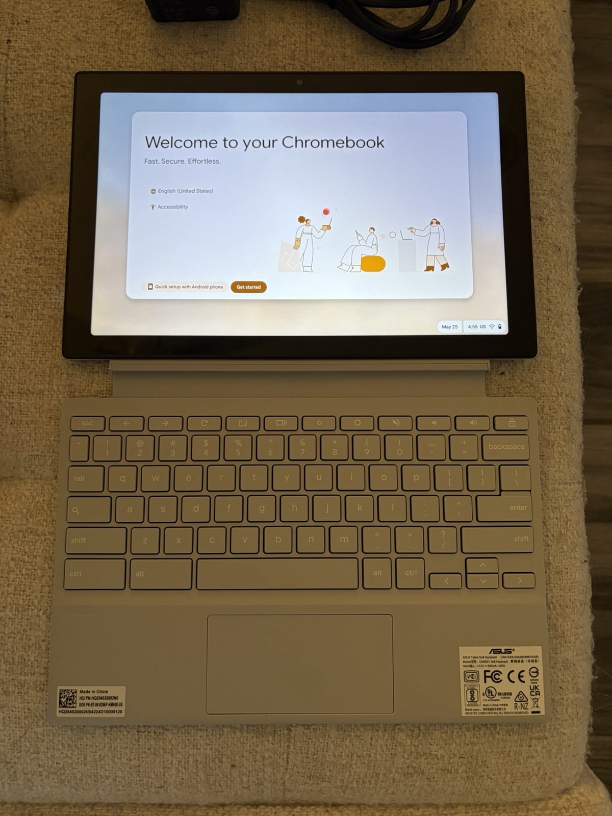 Asus Chromebook Detachable CM3 CM3001DM2 10.5 Touchscreen detachable keyboard