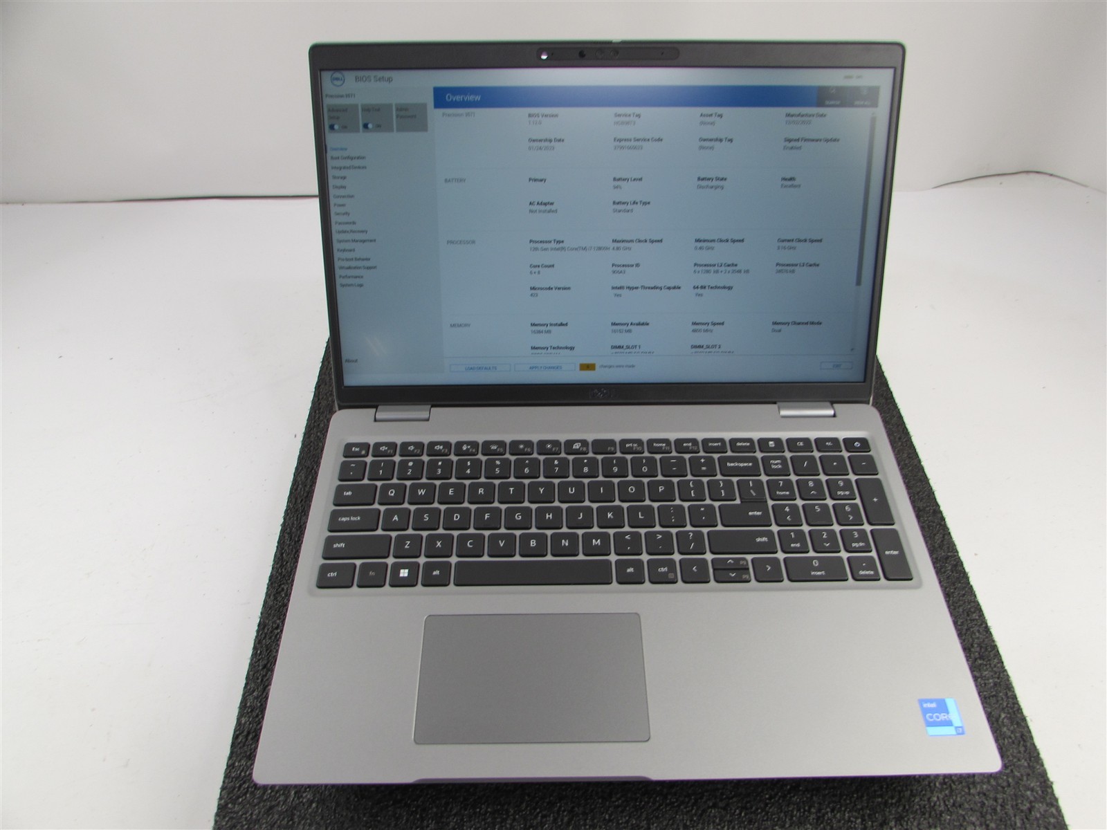 DELL PRECISION 3571 1920X1080 FHD CORE I7-12800H 512GB 16GB RAM T600 NO O.S