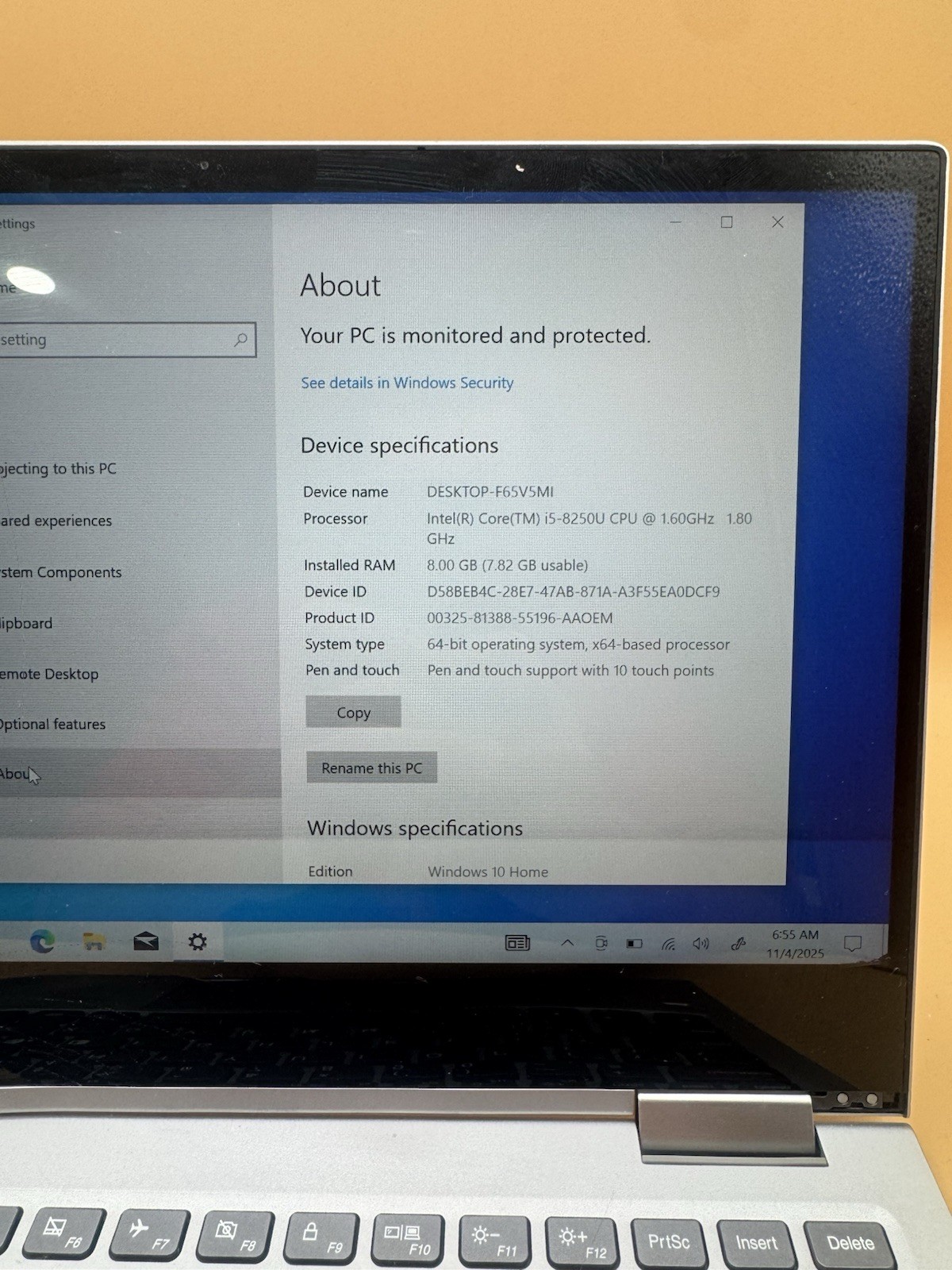 Broken Lenovo Yoga 730-13IKB 13.3″ i5-8250U 8GB RAM 256GB SSD