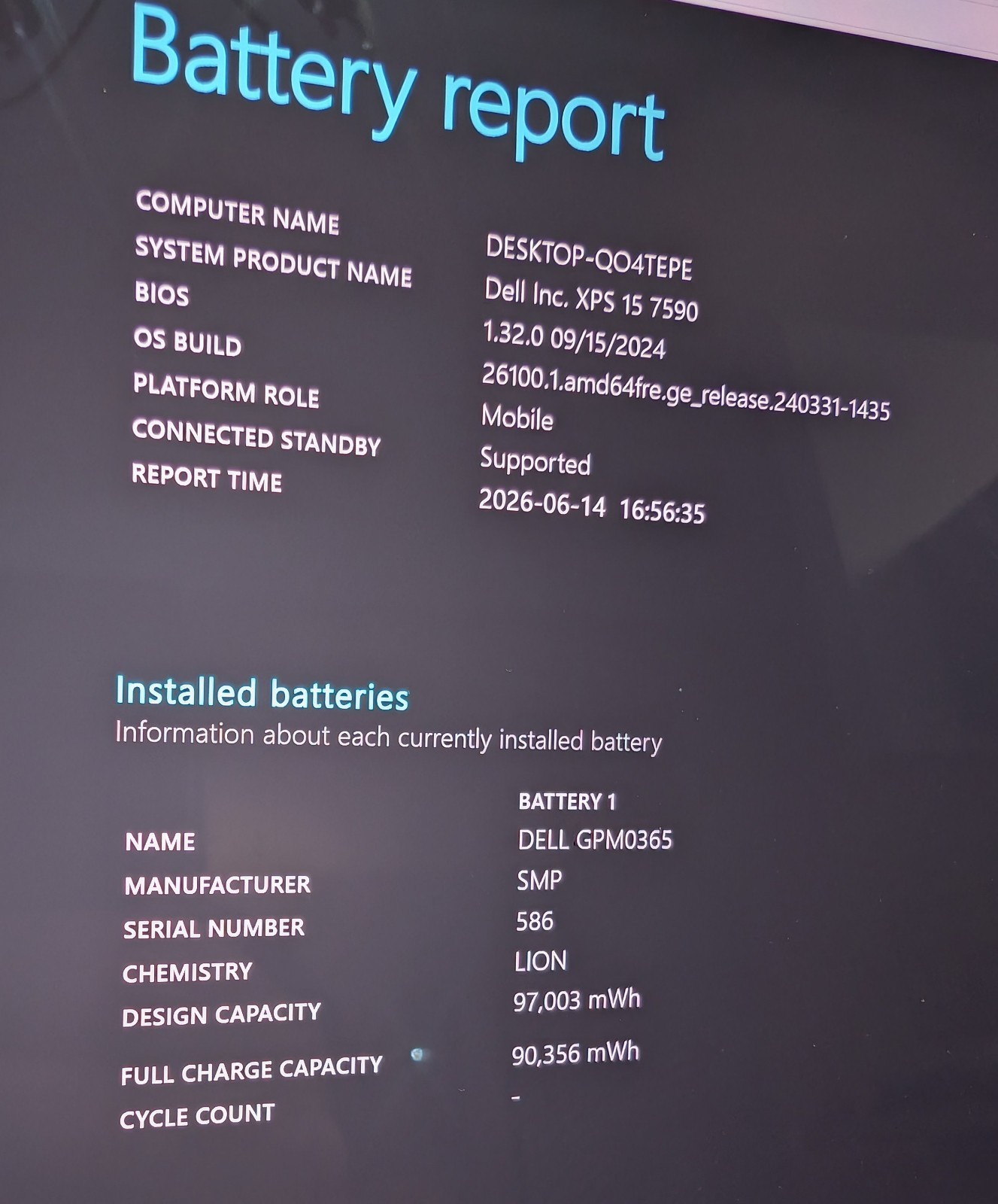 Dell XPS 15 7590 i7-9750H GTX 1650 16GB RAM 256GB SSD Win11 Pro 4K OLED Touch