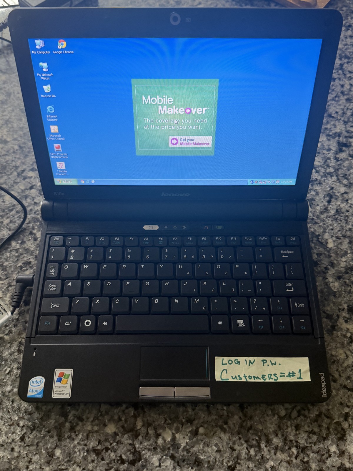 Lenovo IdeaPad S10e, netbook, 10.1″, / 1GB / 160GB / Win XP Home READ