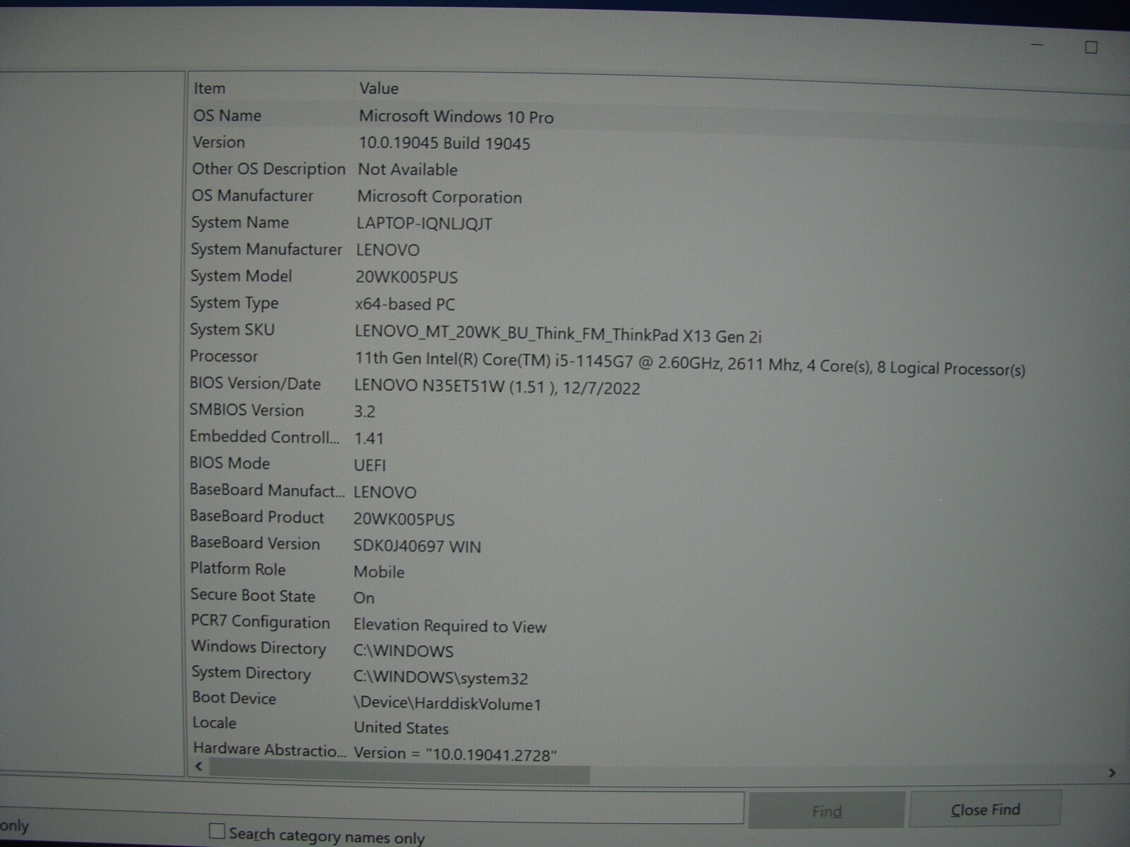 Lenovo ThinkPad X13 Gen 2 i5-1145G7 256GB SSD 99% Battery + OEM Adapter
