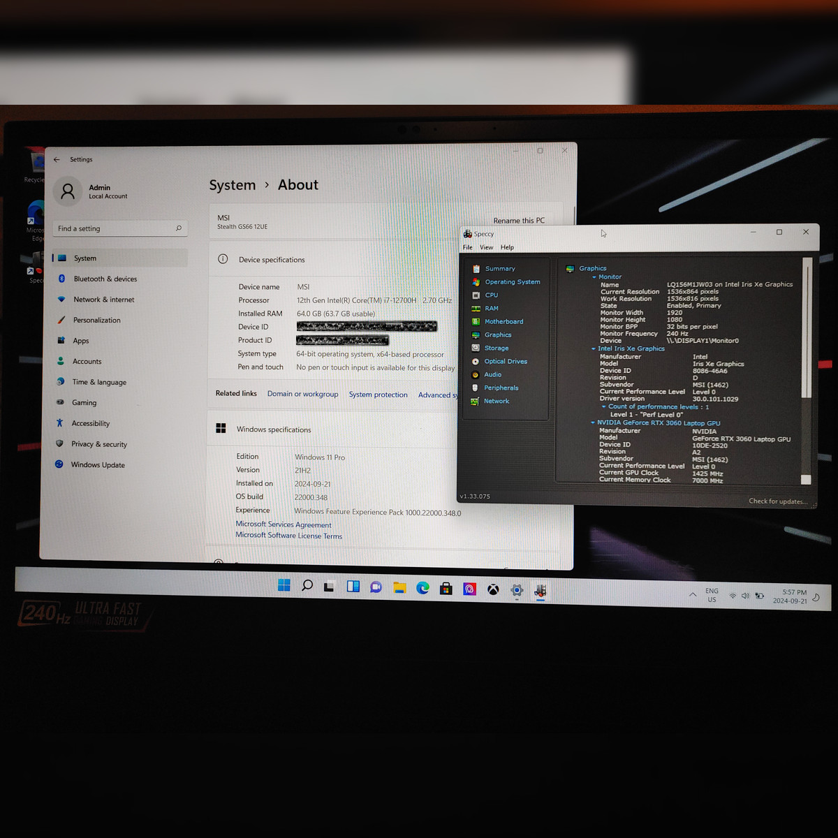 MSI Stealth GS66 12UE-237CA
