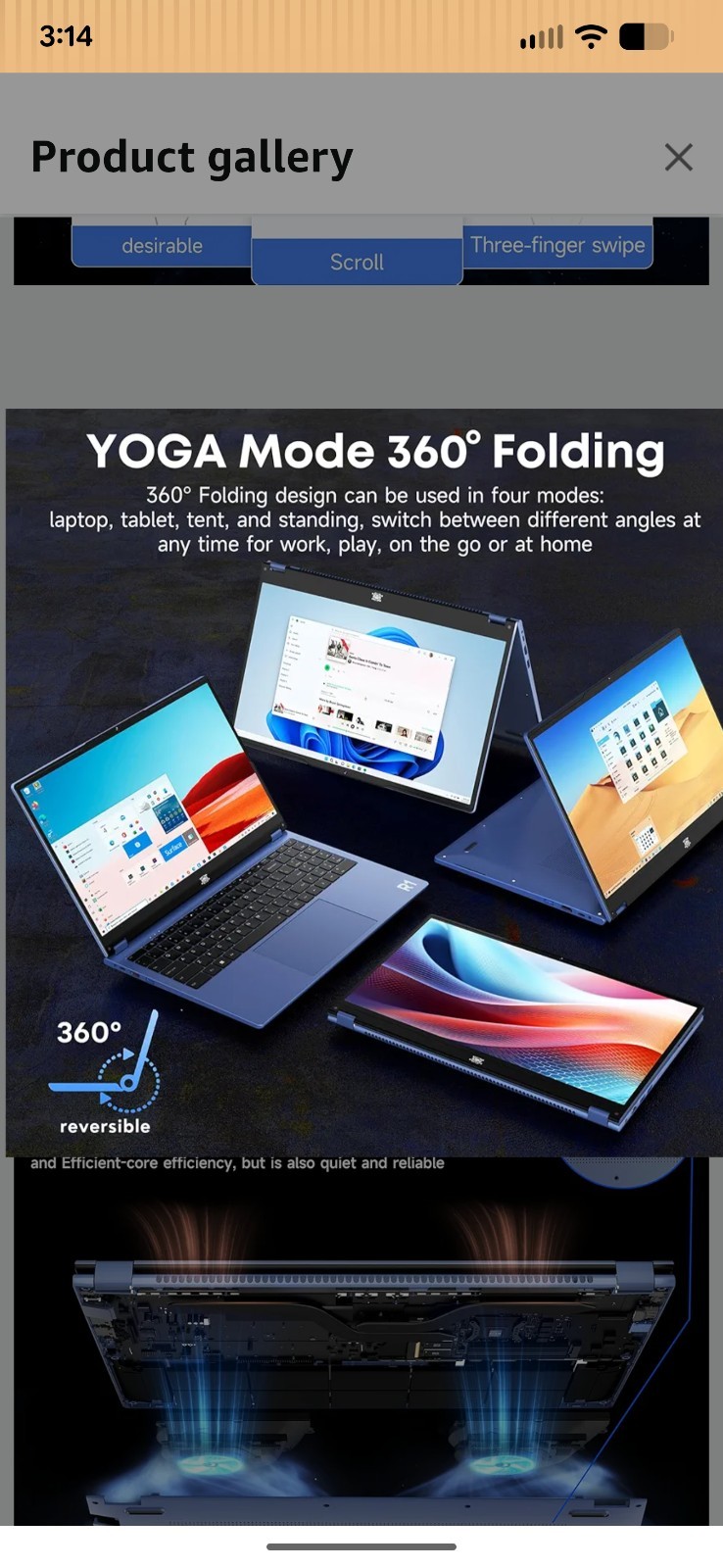 THEYETI 15.6″ 2-in-1 Touchscreen Laptop Intel i3-1215U 16GB 1TB SSD Windows 11