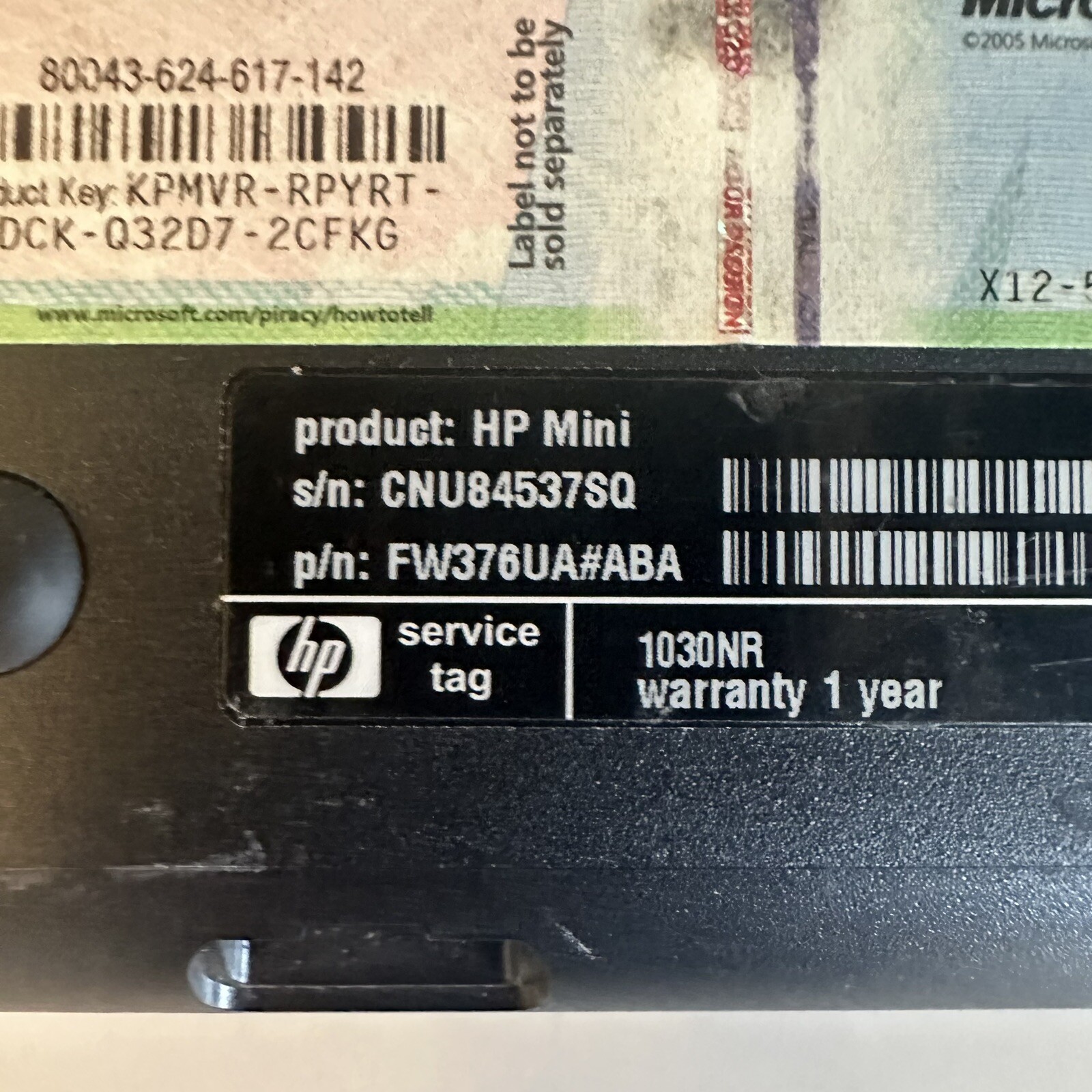 HP Mini 110-1030NR 10.1” Laptop Notebook Scraps/Salvage
