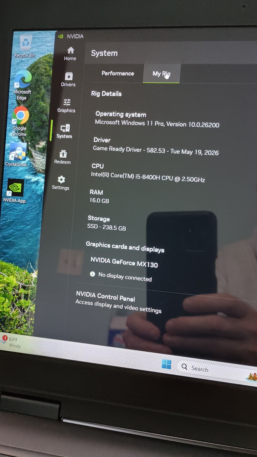 Dell Latitude 5591. i5-8400H, Nvidia MX130, 16GB ram, 256GB SSD, Wifi / BT
