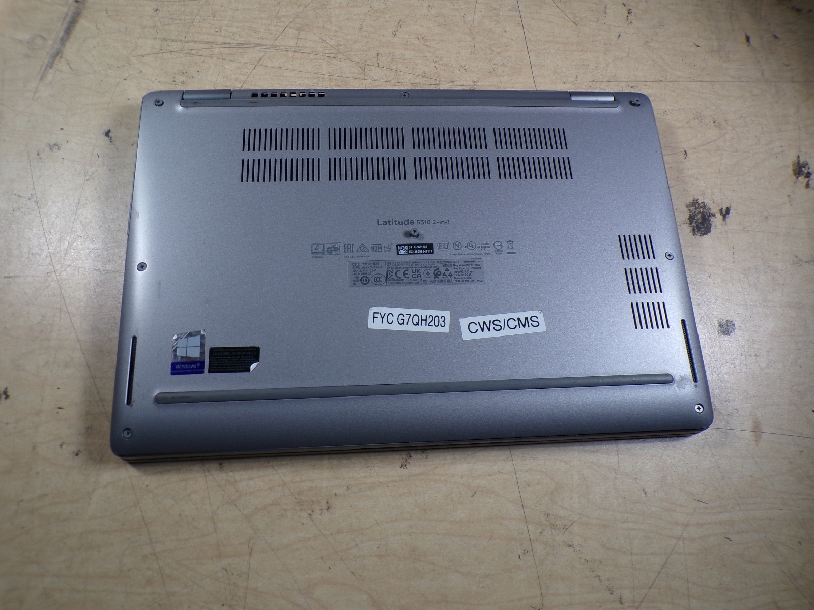 DELL LATITUDE 5310 2 IN 1 INTEL CORE I5-10210U 1.60GHZ 16GB RAM **NO HD/ NO CADD