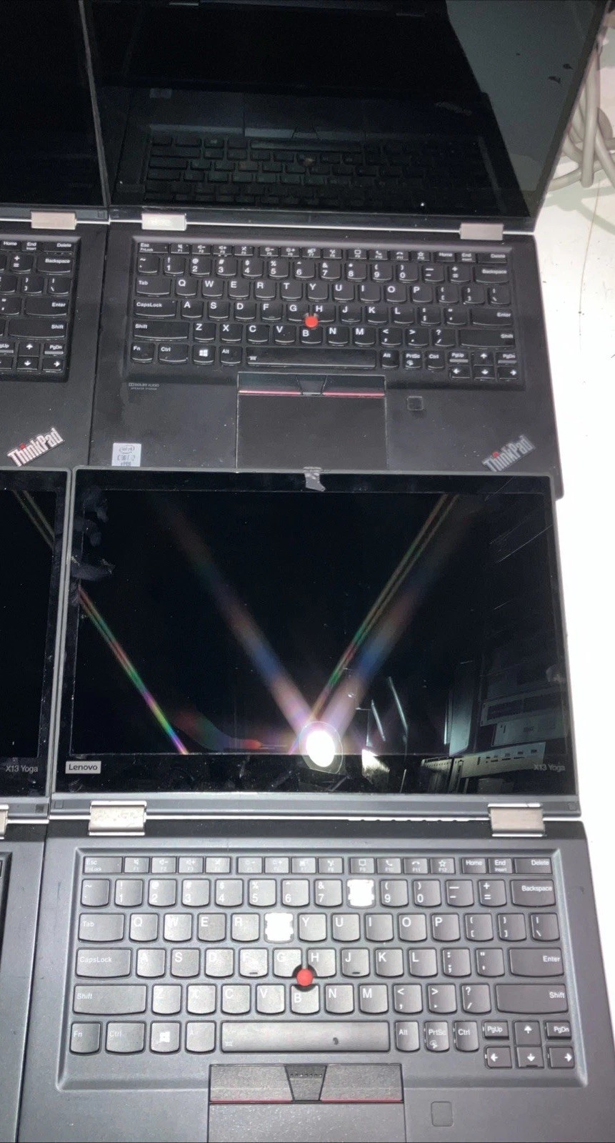 LOT OF 4 Lenovo X13 Yoga Gen 1 Intel Core i7-10510U 16GB Ram (BAD SCREENS)
