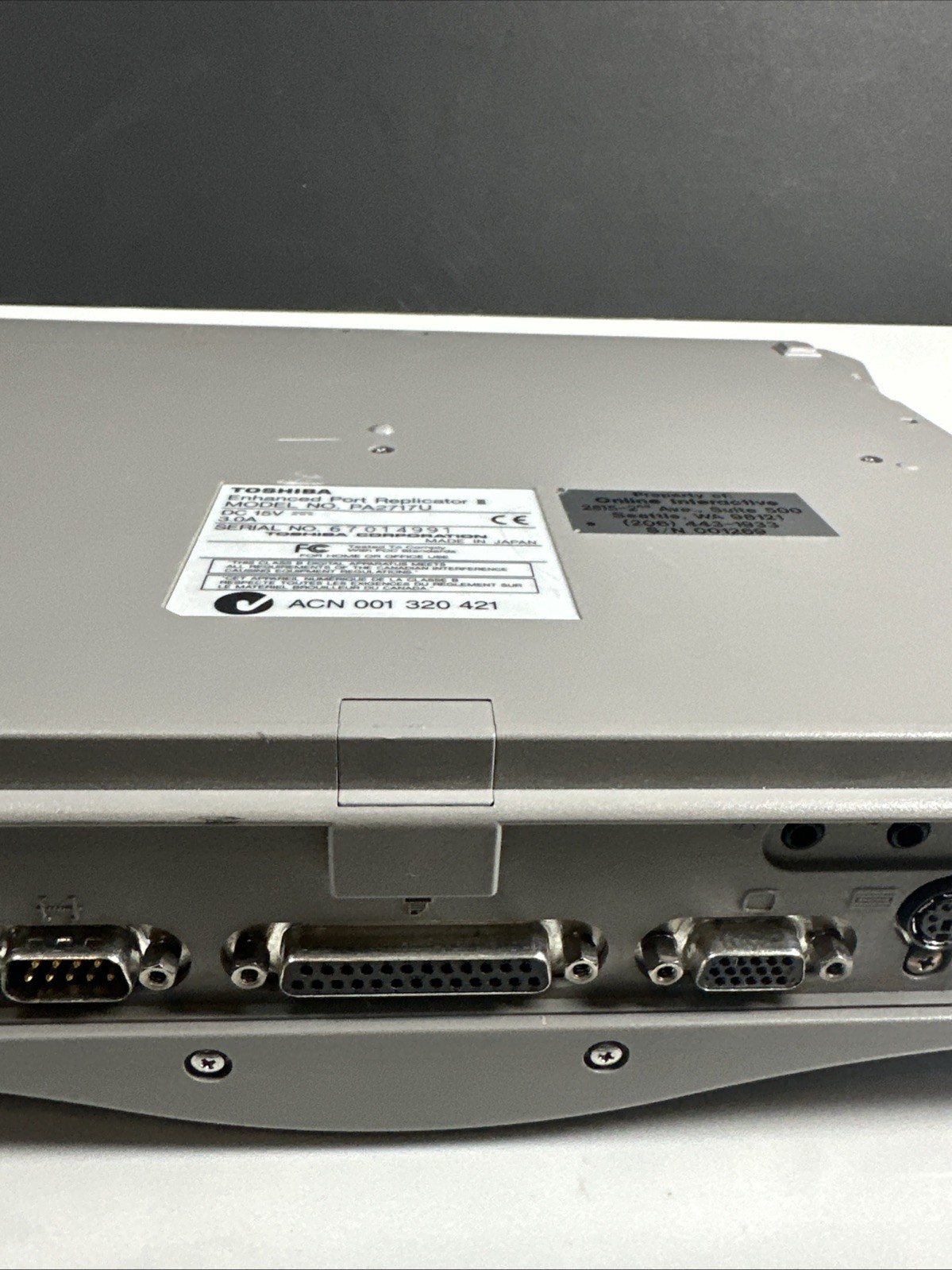 Toshiba Satellite Pro 440CDX Vintage Laptop w/ Port Replicator Charger Boot BIOS