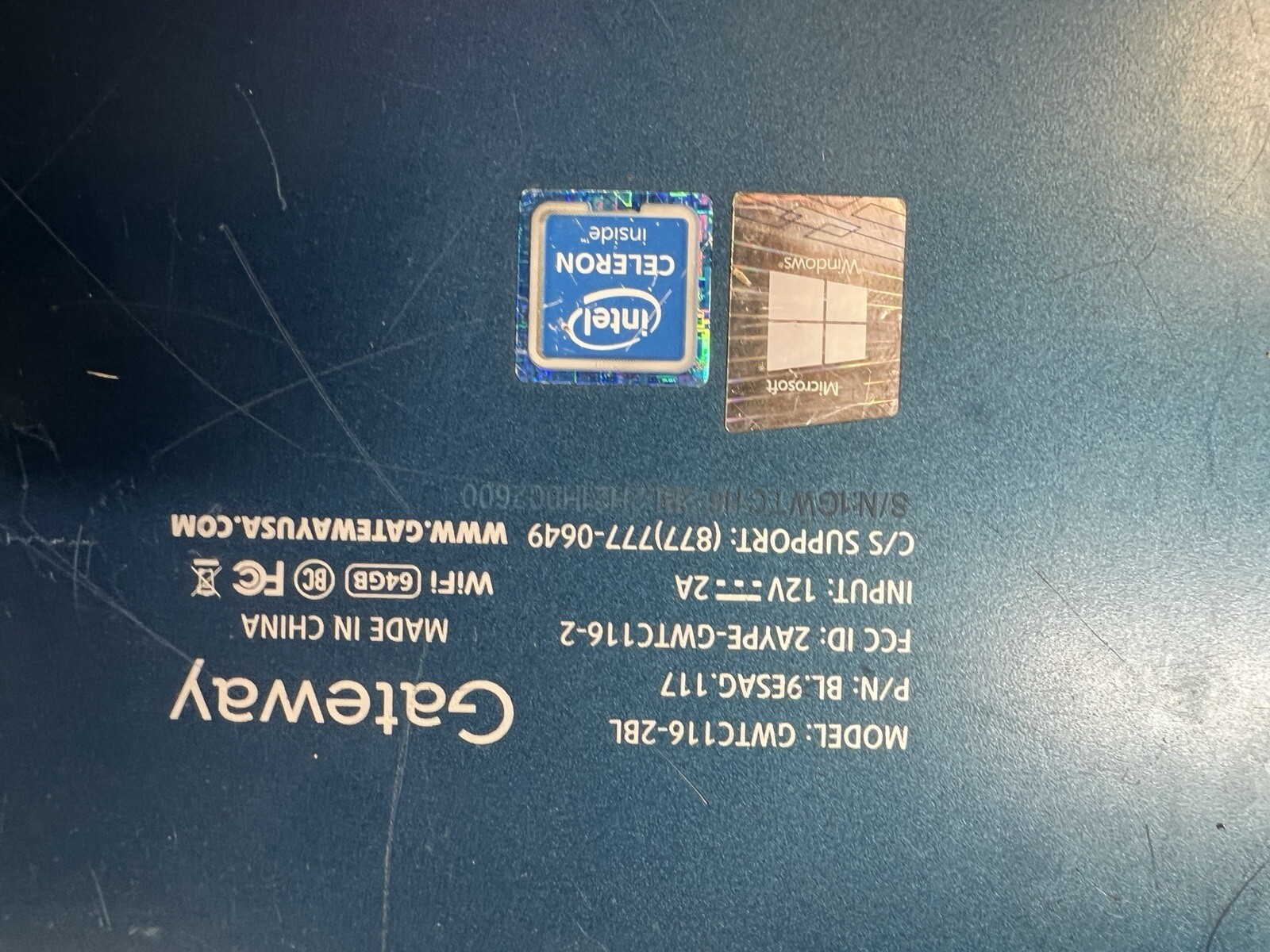 Lot of 2 Laptops As-Is For Parts Thomson WWX14C4PK64-P Gateway GWTC116-2BL 64gb