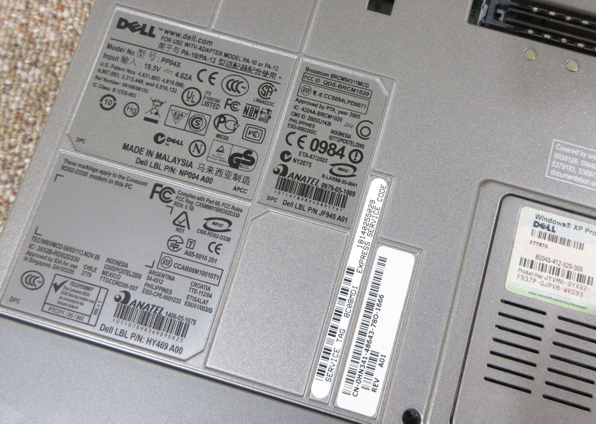 WIN XP Like NOS PRISTINE Dell D830 T9300 4gb 15.4 *NEW WD 240g SSD* Serial DVDRW