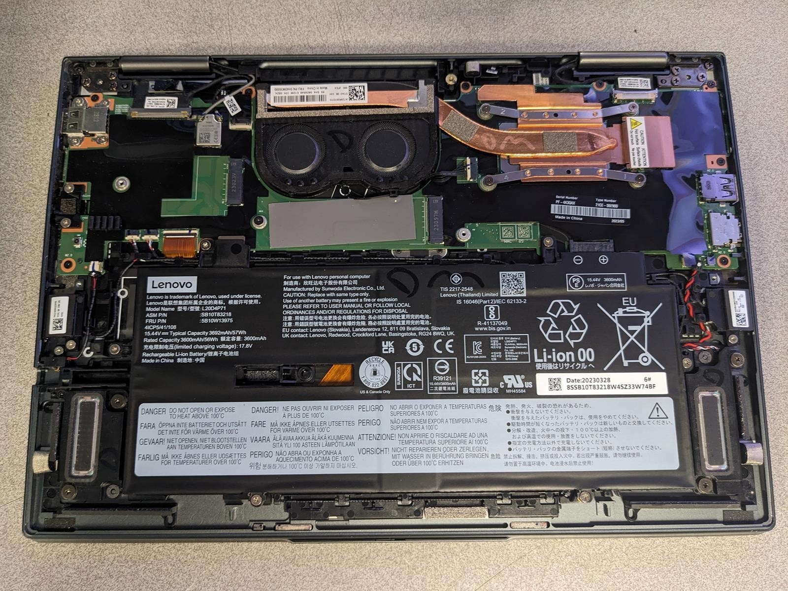 LENOVO THINKPAD X1 YOGA GEN 7 i7-1265U @ 1.3GHz, 32GB RAM, NO HDD/OS – (PARTS)