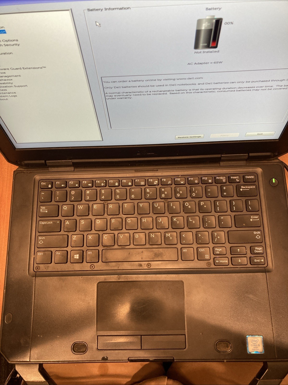 Dell Latitude 5424 Rugged 14″ FHD Intel i5-8350U 8GB RAM No HDD No Battery