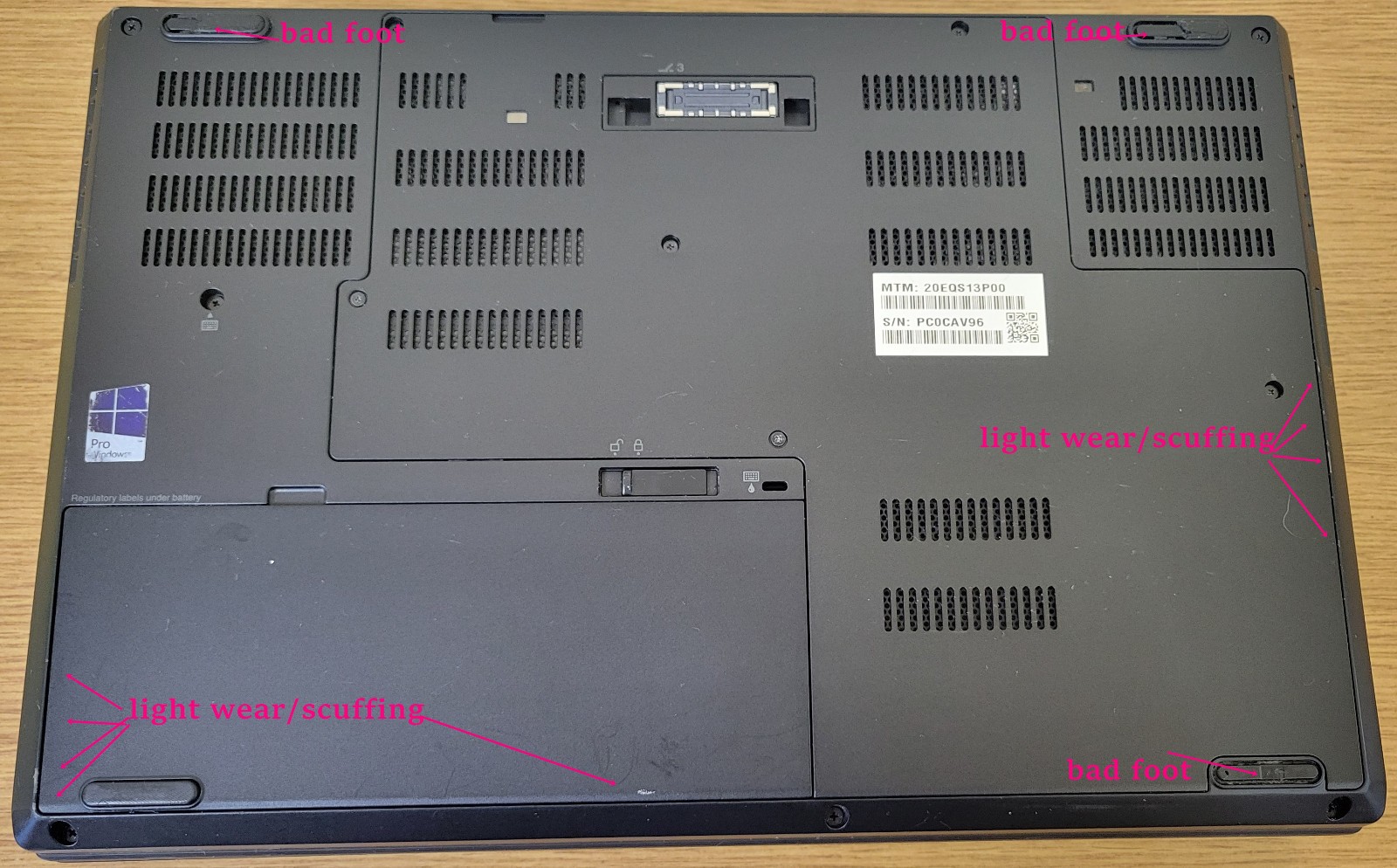 (Lot of 2) Lenovo ThinkPad P50 i7-6th Gen 2.6/2.70GHz 8/16GB M1000M No OS/SSD