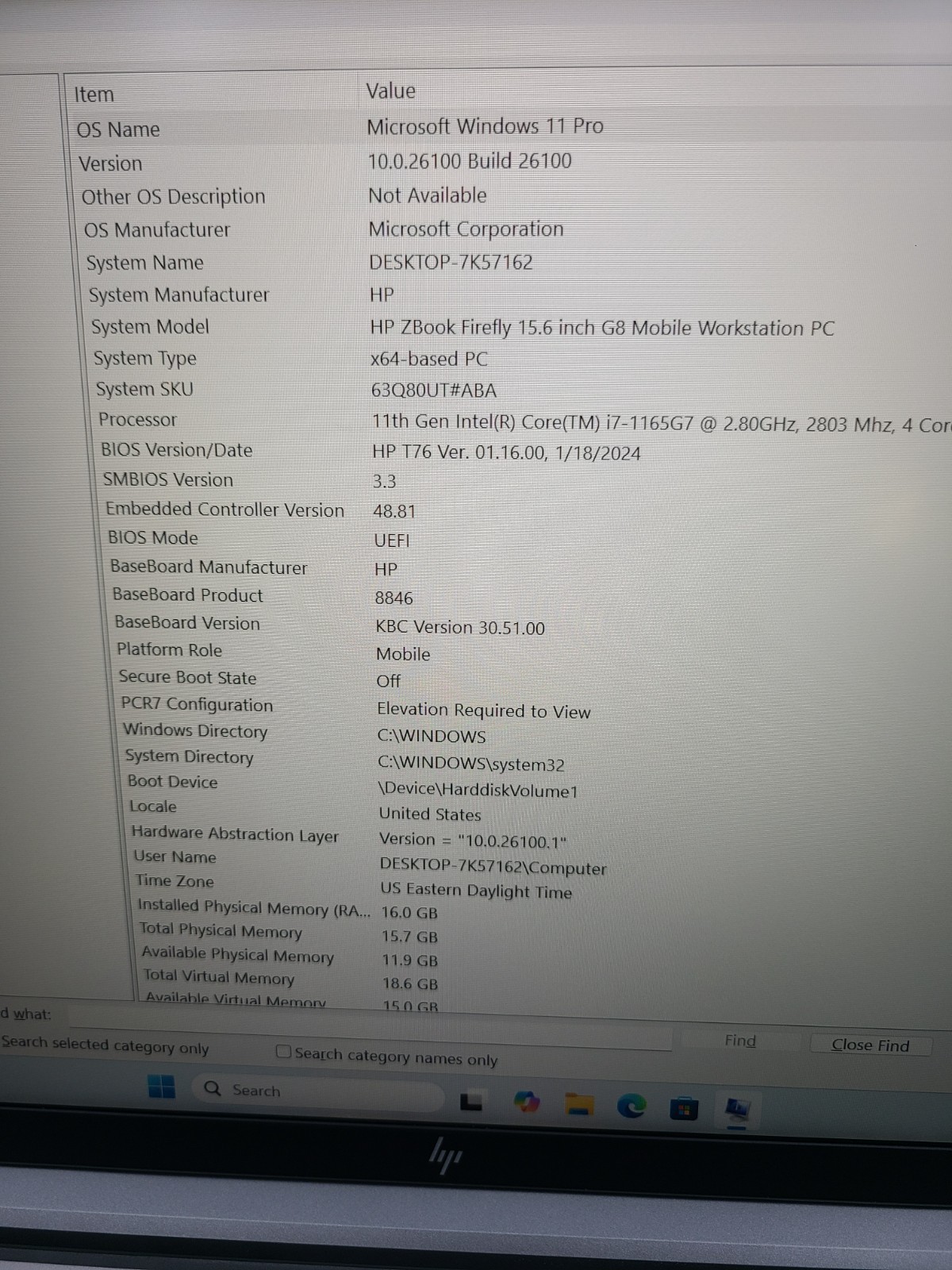 HP zBook Firefly 15 G8 i7-1165G7 2.80GHz 16GB RAM 512GB SSD Win 11 Pro w/Charger