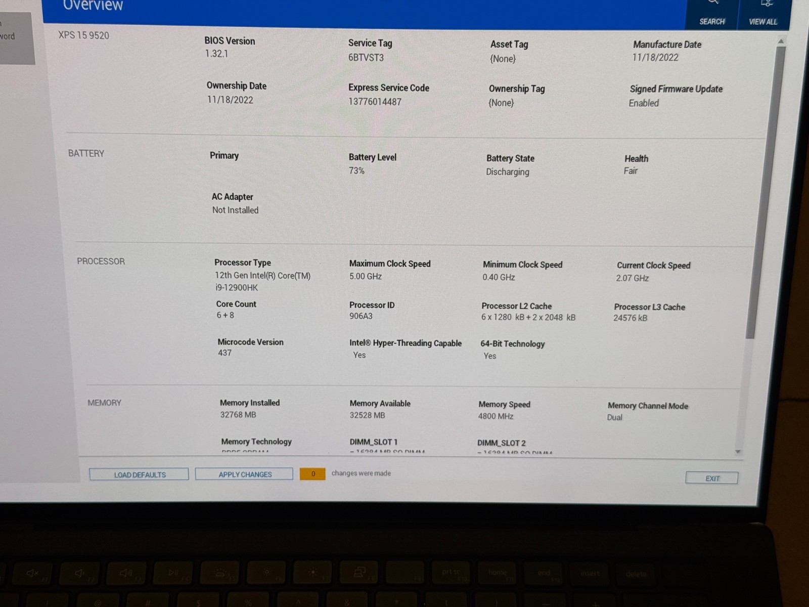 Dell XPS 15 9520 i9-12900HK OLED 32GB 1TB SSD RTX 3050 Ti Touchscreen READ