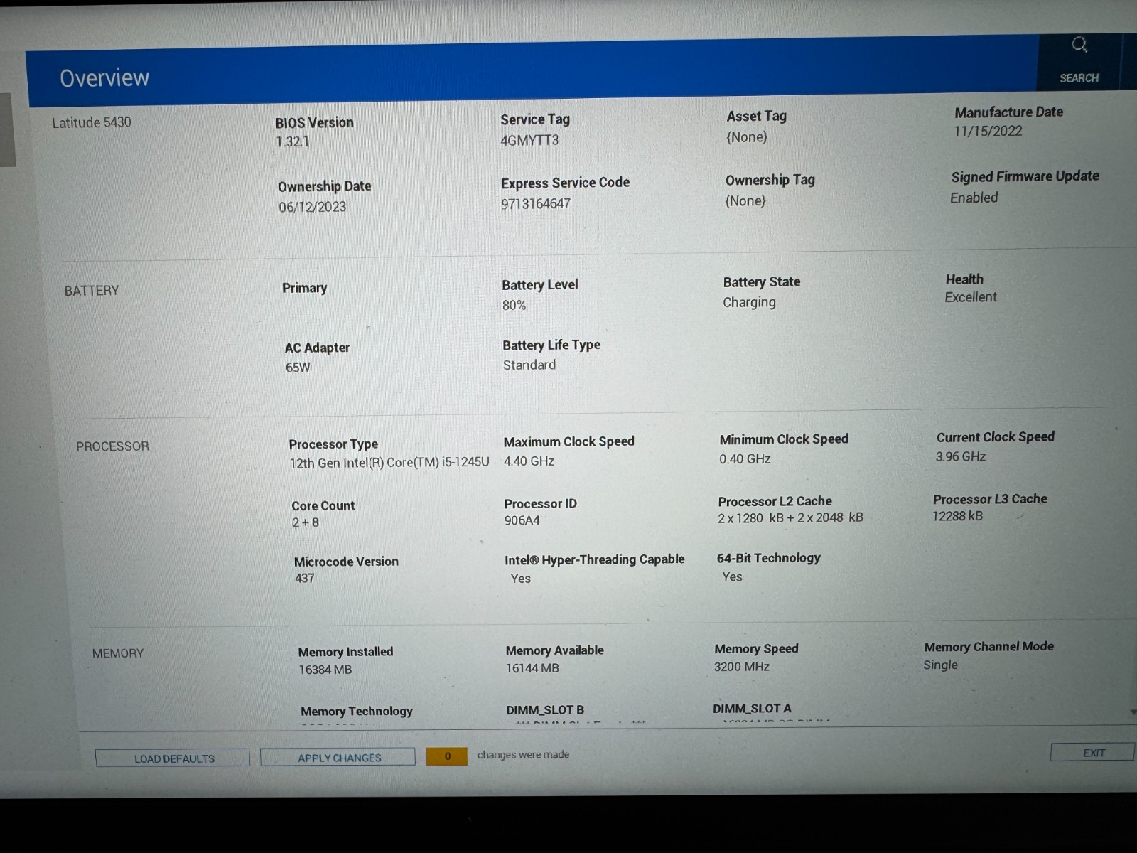 Dell Latitude 5430 Laptop i5-1245U @ 3.96GHZ 16GB RAM 256 SSD | NO OS
