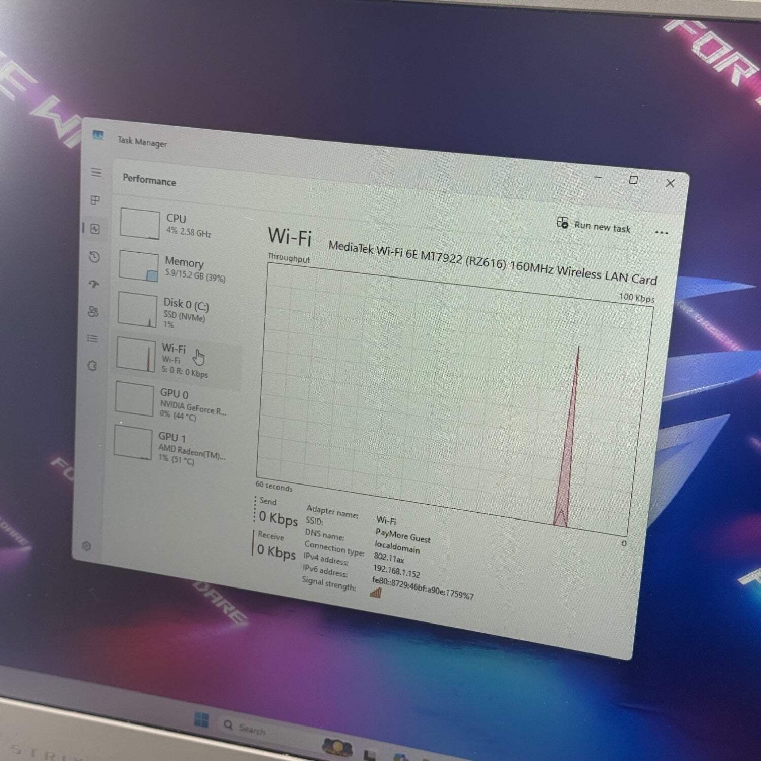 Broken Asus ROG Strix G713PU 17.3″ Ryzen 9 7940HX 16GB RAM 1TB SSD RTX 4050 READ