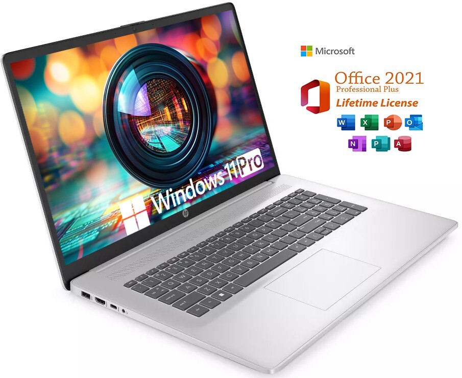 HP Laptop 17.3″ HD+ Intel N200 Up to 32GB RAM & 2TB SSD Windows11 Pro+OFFICE