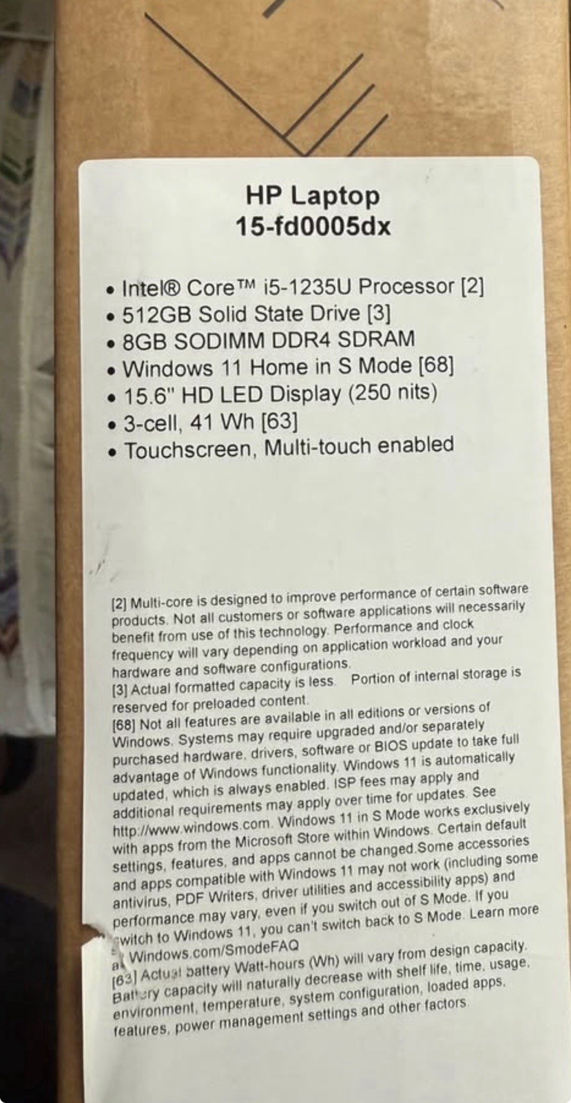 HP 15.6-inch Laptop PC 512GB Windows 11 Home, Silver