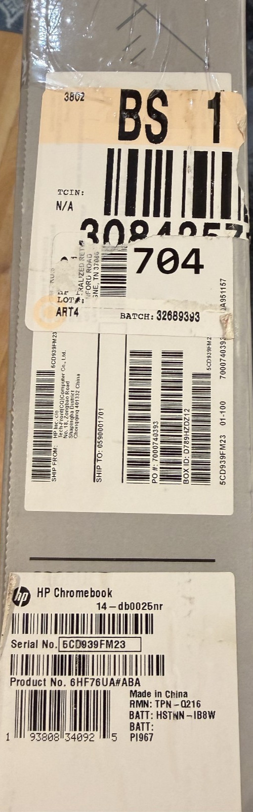 HP Chromebook 14″ AMD A4-9120E 4GB 32GB Touchscreen Gray 14-DB0025NR ChromeOS