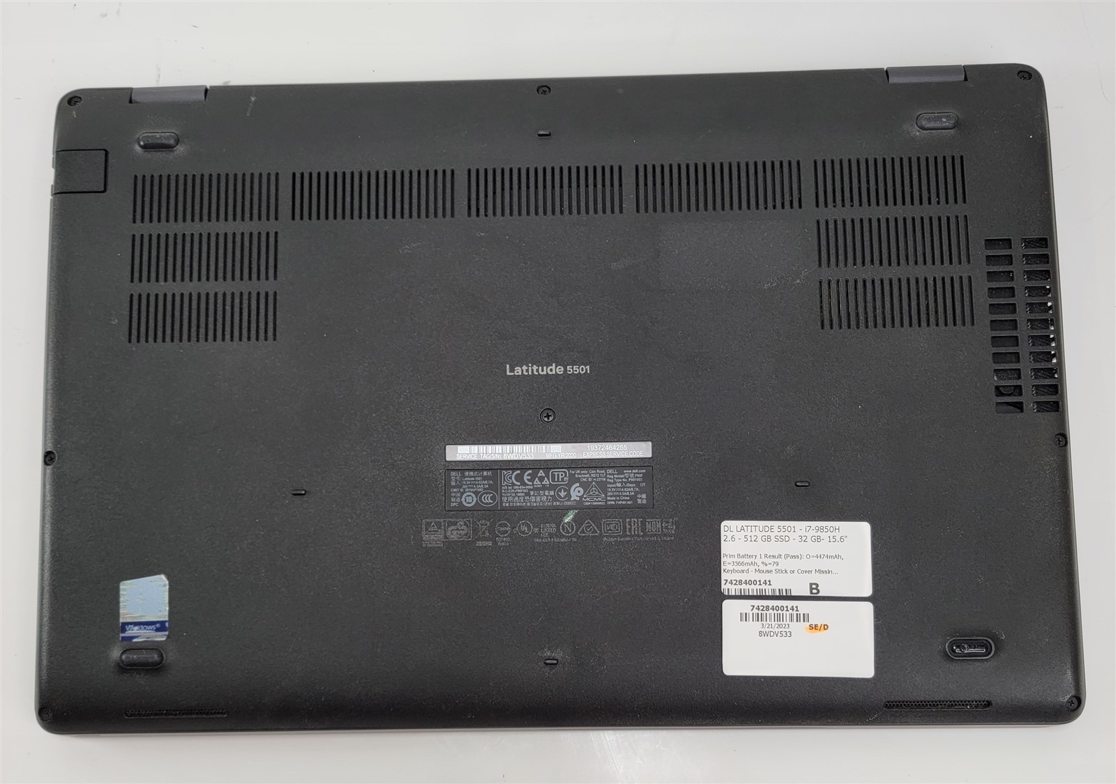 Dell Latitude 5501 15.6” i7-9850H FHD Business Laptop 32GB 512GB SSD Fast
