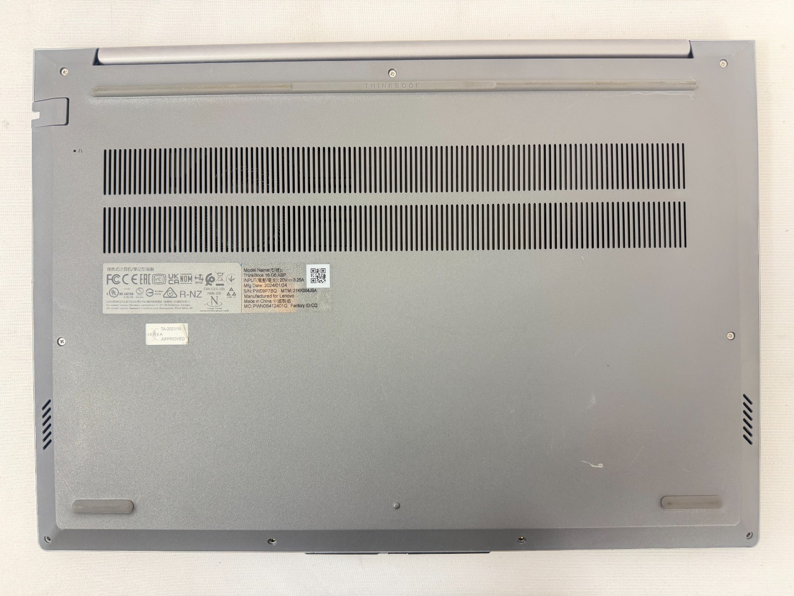 (W) Lenovo ThinkBook 16 G6 ABP – AMD Ryzen 5 7530U 32GB Ram – No OS/SSD [TESTED]